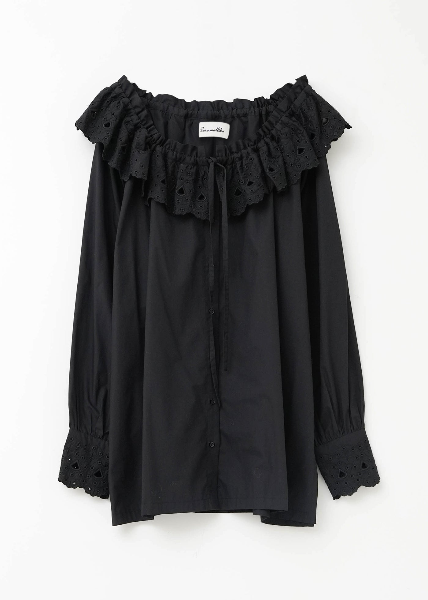 Cotton Scallop Collar Blouse