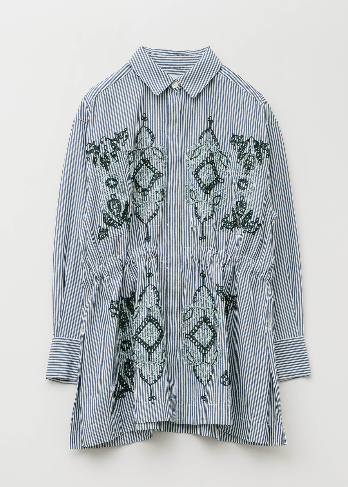Cotton Aari Embroidery Stripe Shirt | Pasand by ne Quittez pas 