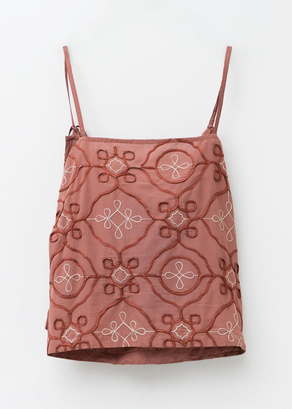 【9/24 10時発売】Satin Ribbon Embroidery Camisole Top