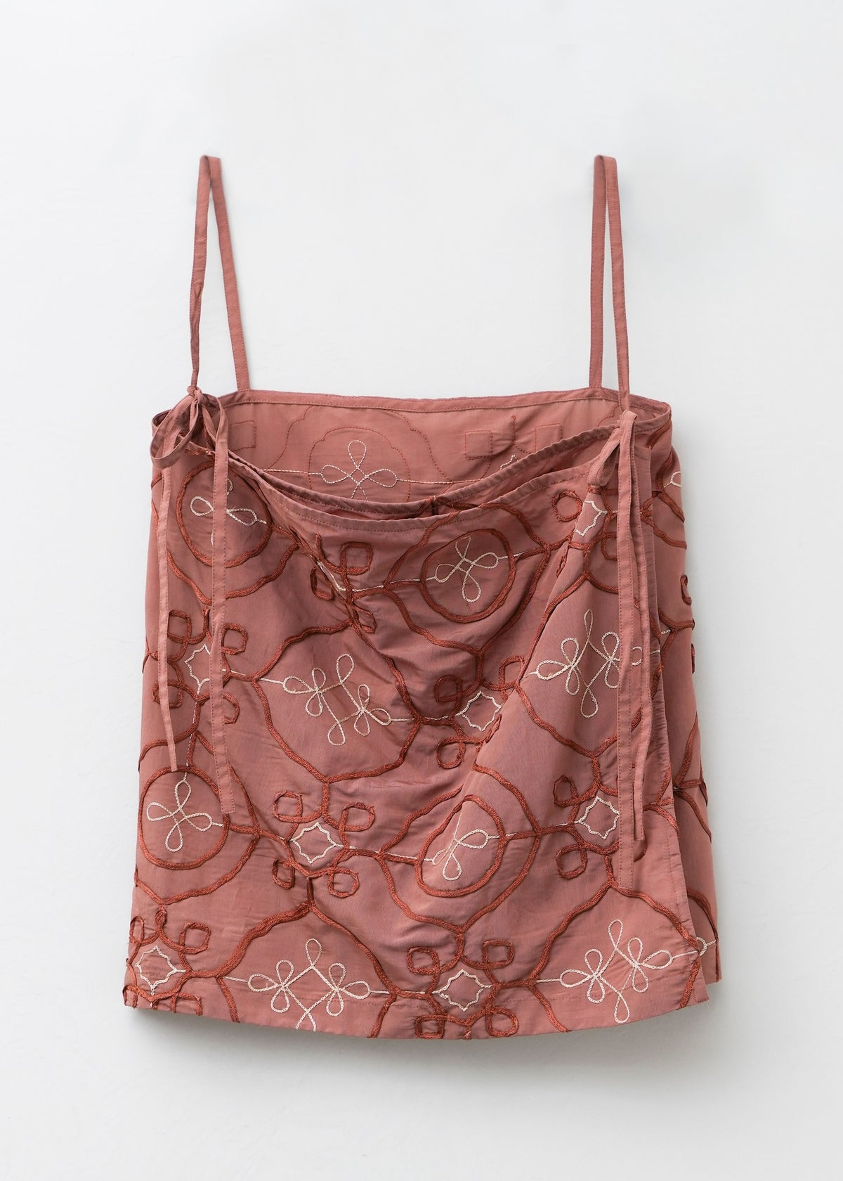 【9/24 10時発売】Satin Ribbon Embroidery Camisole Top