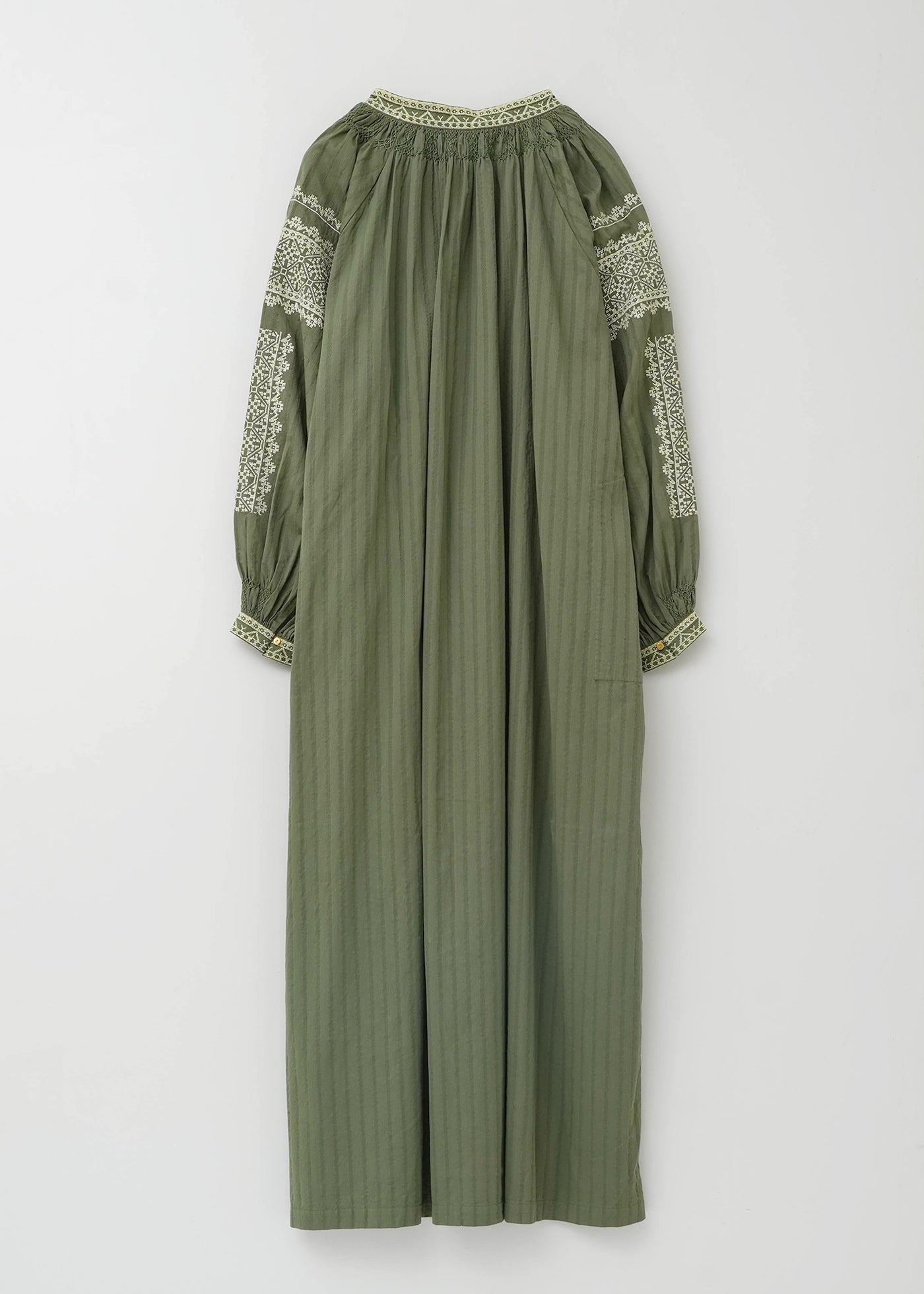 Cotton Jacquard Zari Embroidery Dress