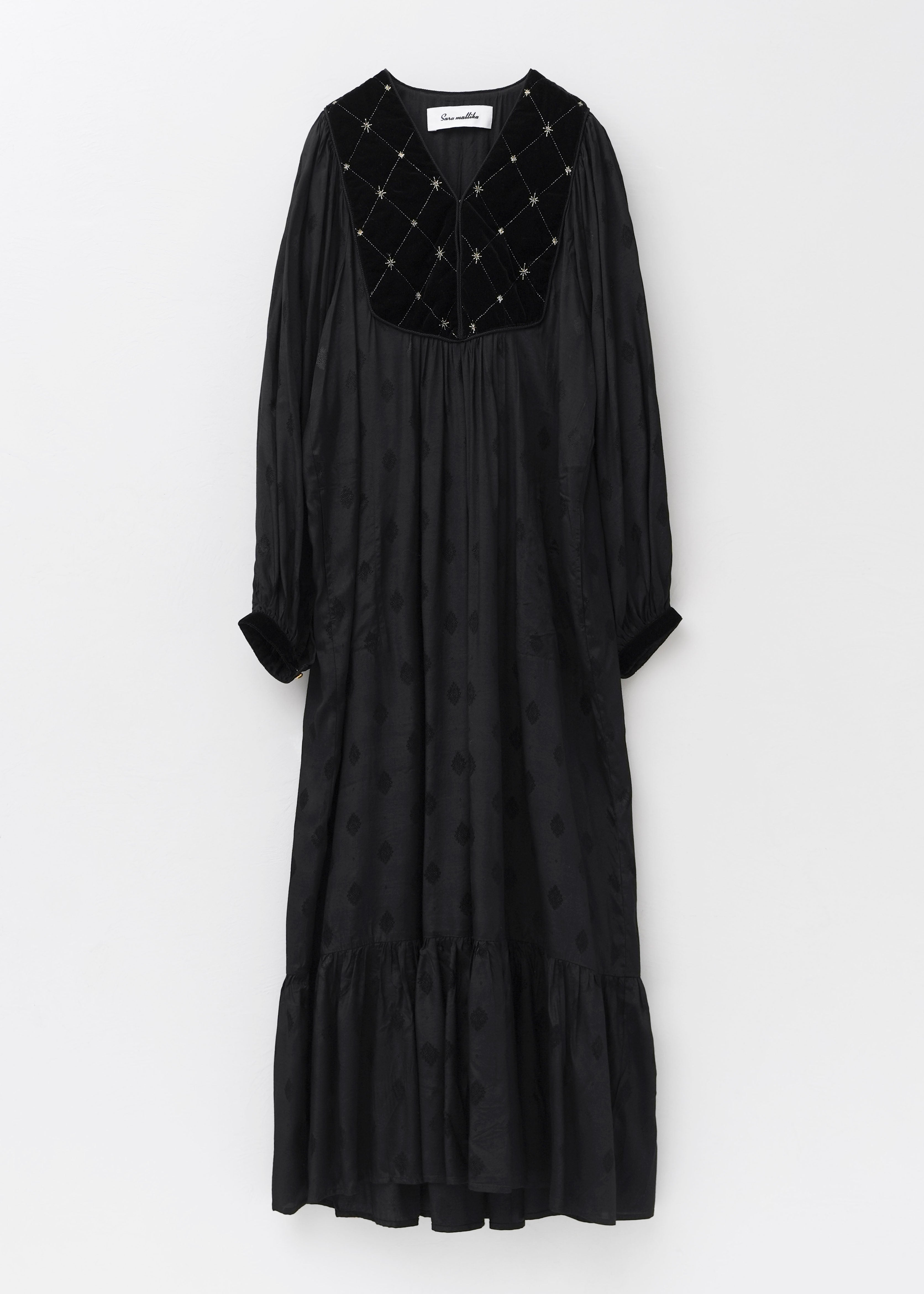 Velvet Beads Embroidery Dress