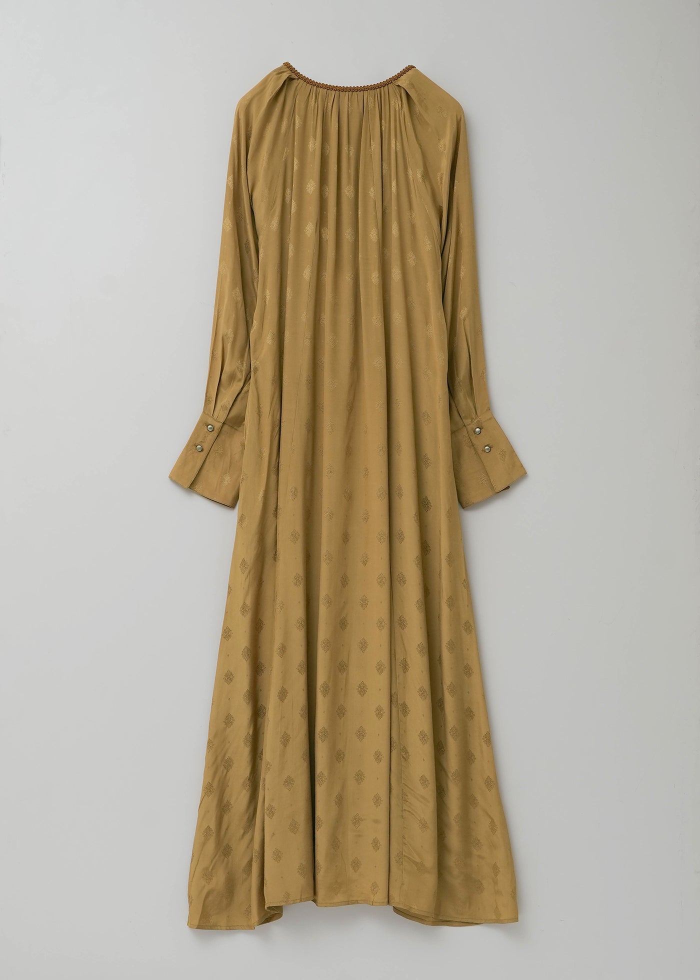 Rayon Jacquard Front Button Dress