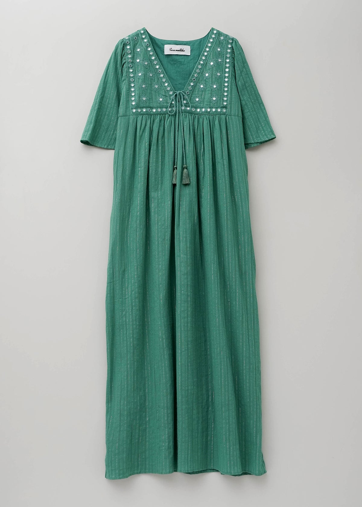 Cotton Jacquard Mirror Embroidery Dress | Pasand by ne Quittez pas 