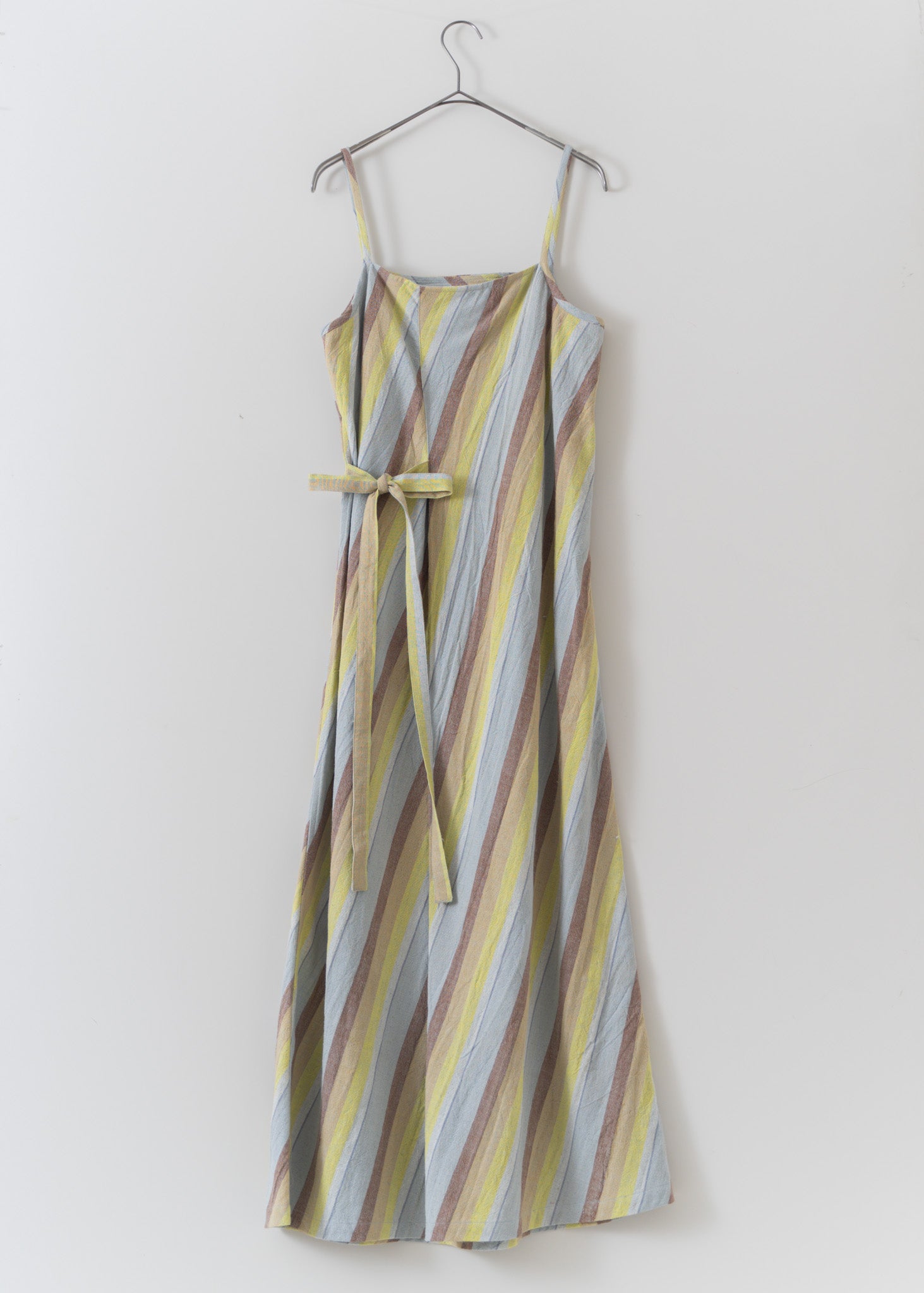 Wide Stripe Diagonal Cami Dress