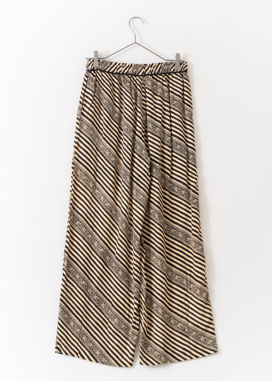 Rayon Jqd Stripe Print Eazy Pants