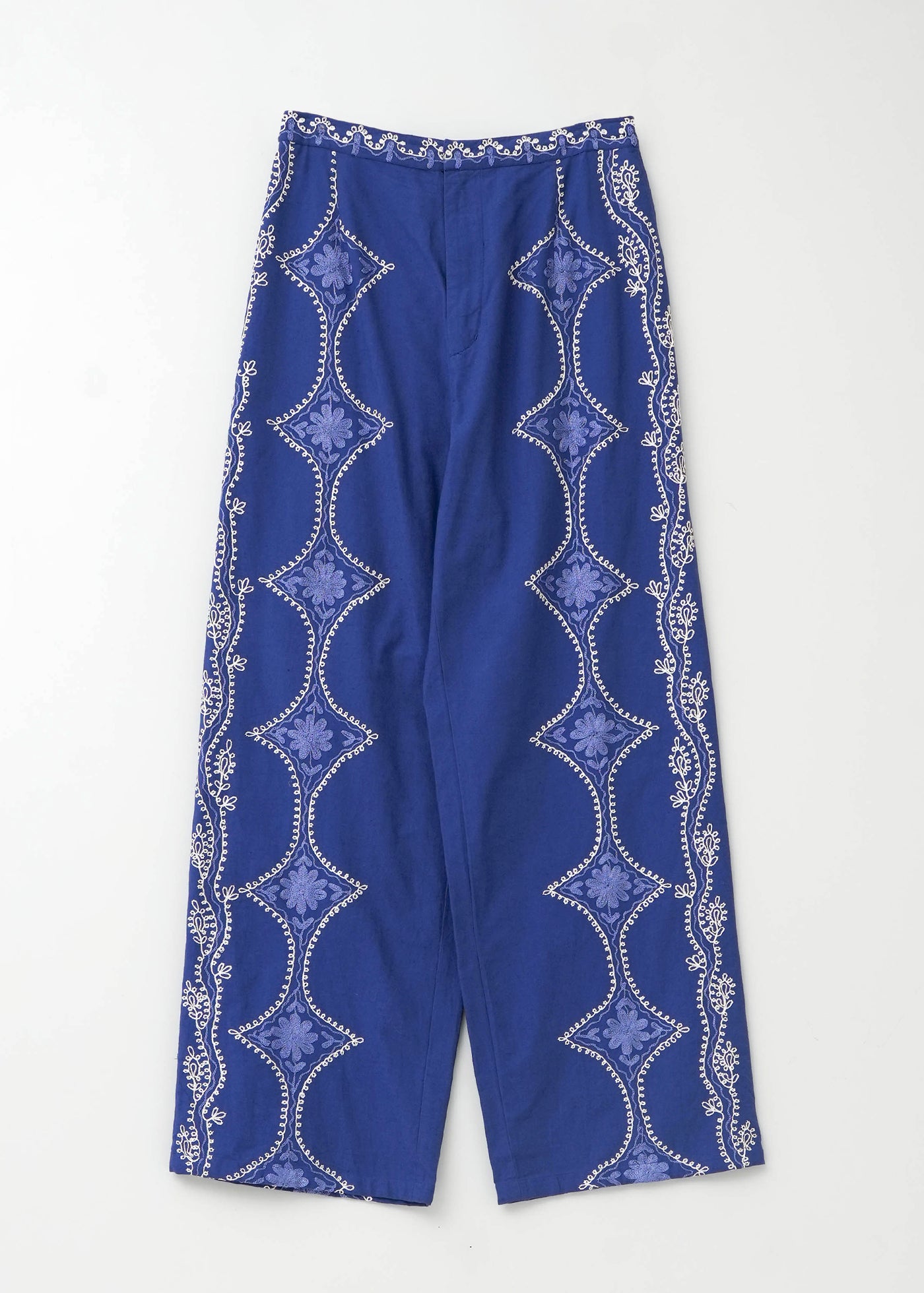 Cotton Linen Aari Embroidery Pants