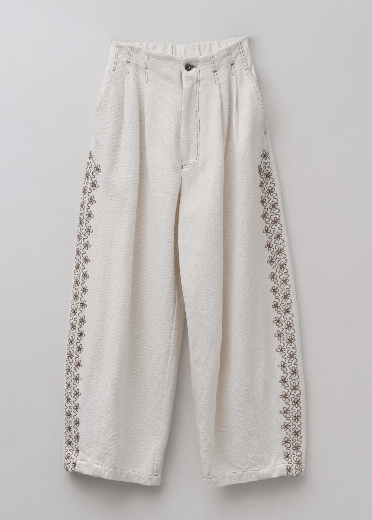 【9/10 10時発売】Heavy Cotton Jacquard Cord Embroidery Pants