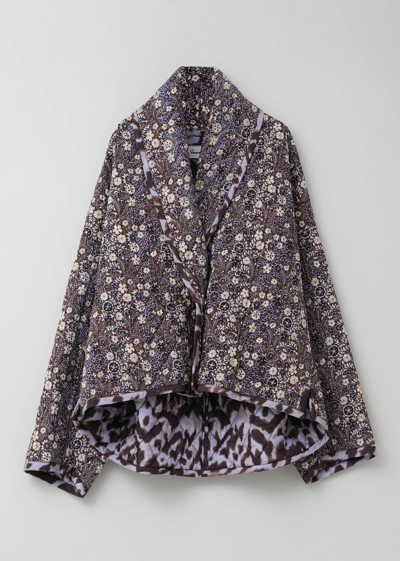 Cotton Jacquard Flower Print Jacket