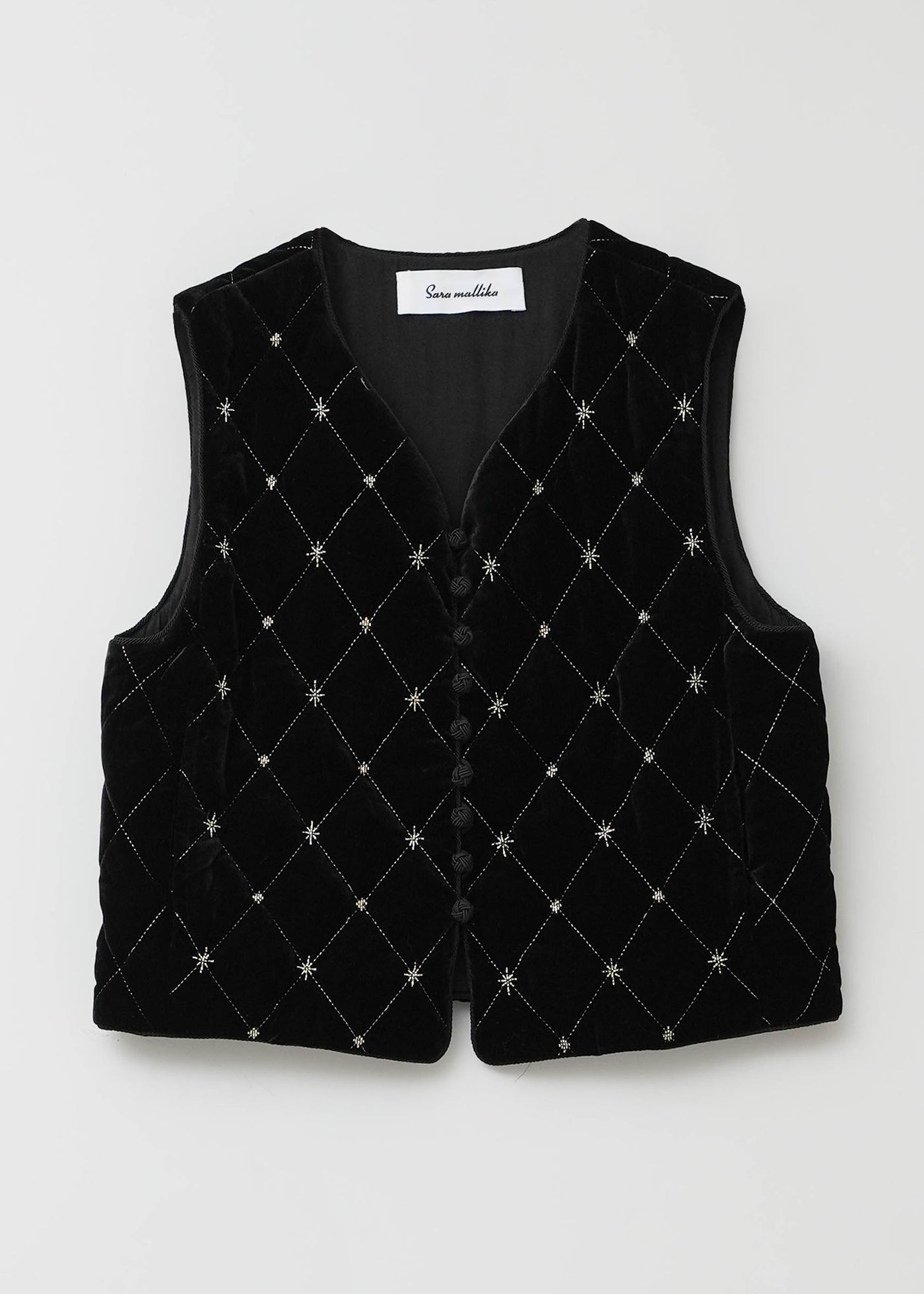 Velvet Beads Embroidery Vest