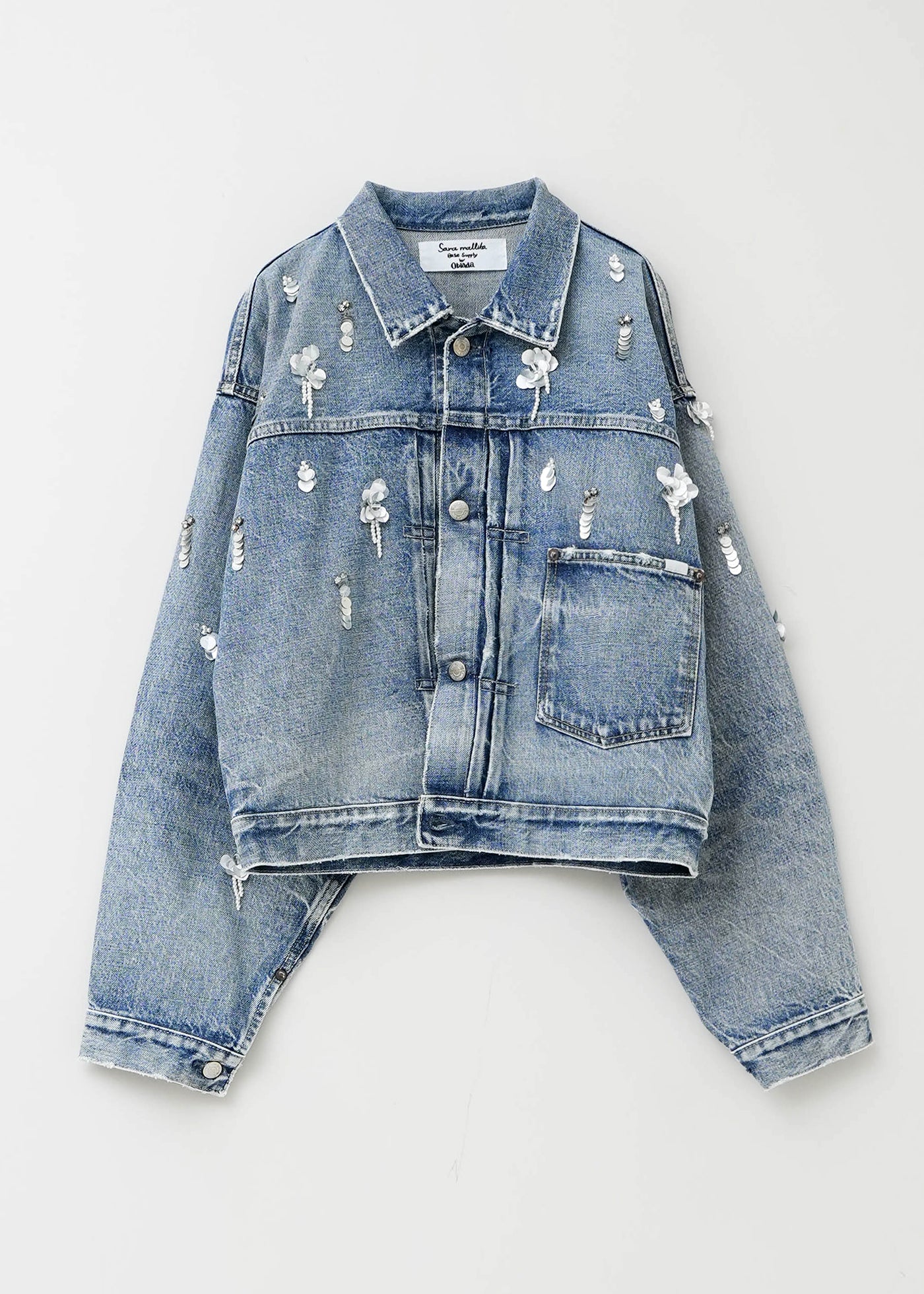 Sequins Embroidery Denim Jacket