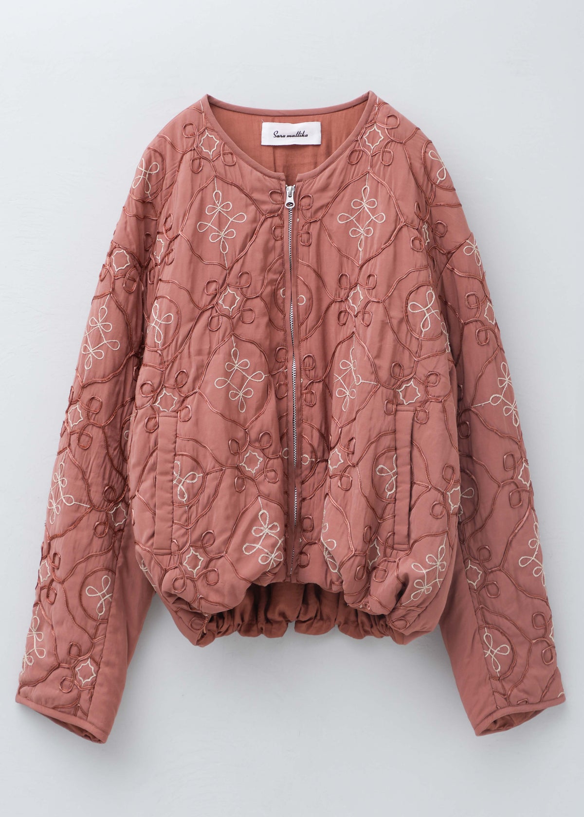 【9/24 10時発売】Satin Ribbon Embroidery Puff Jacket