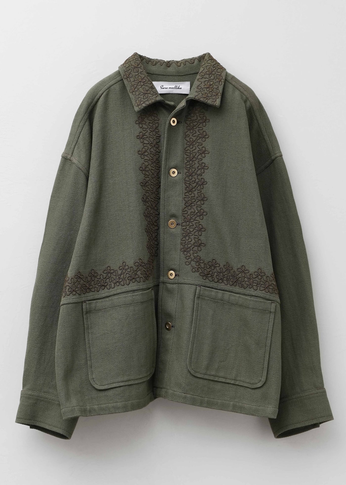 【9/10 10時発売】Heavy Cotton Jacquard Cord Embroidery Jacket