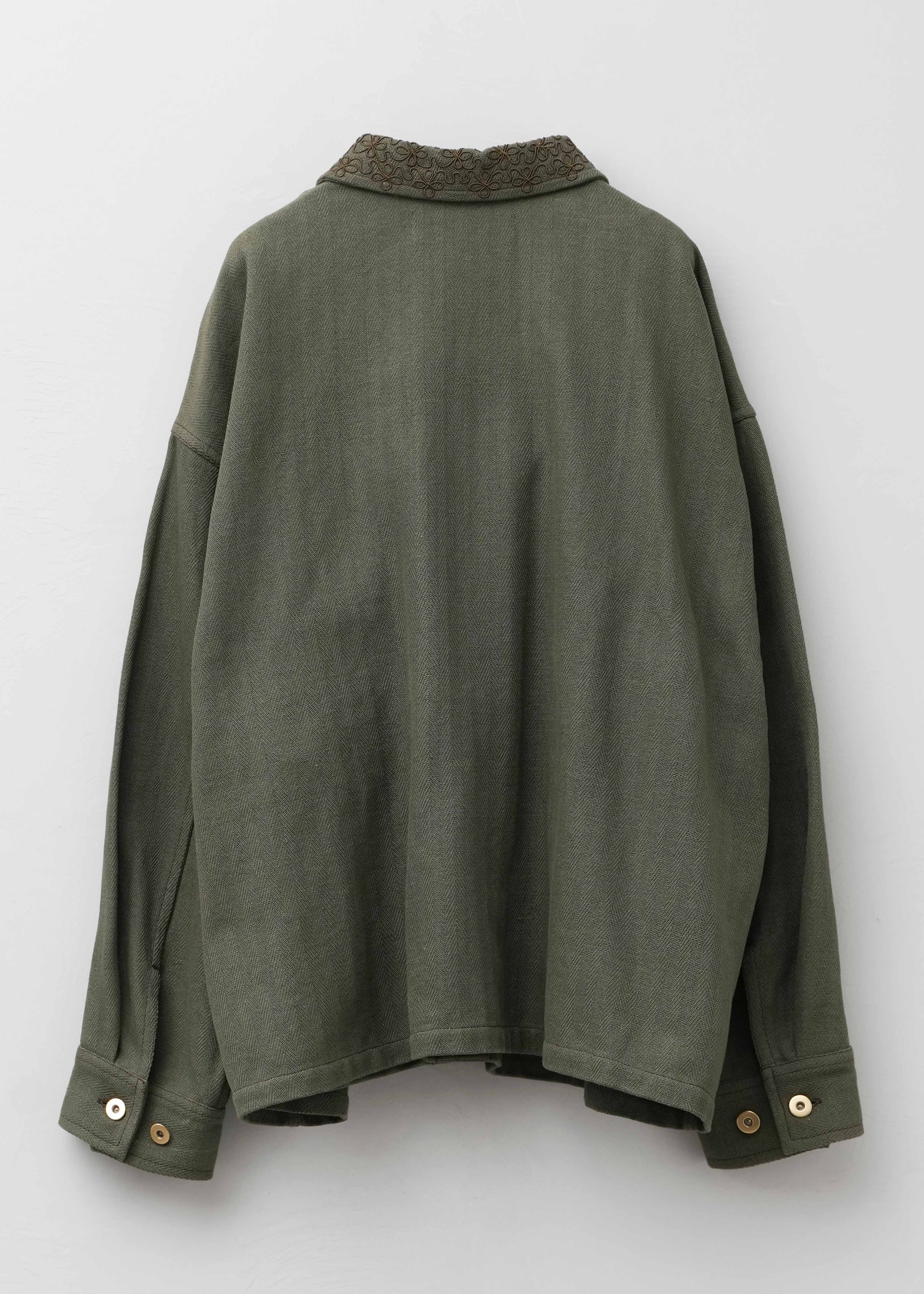 【9/10 10時発売】Heavy Cotton Jacquard Cord Embroidery Jacket