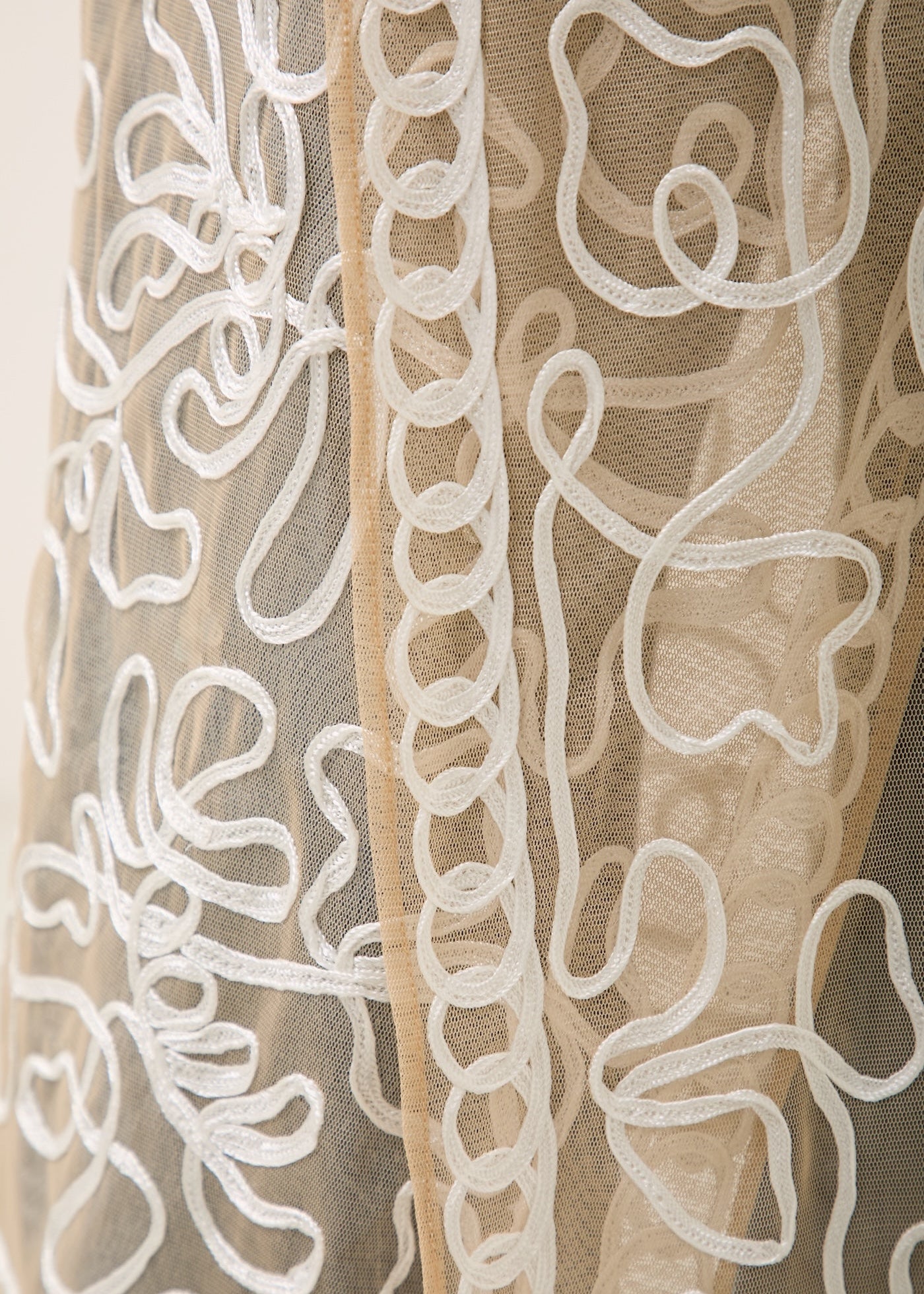 Tulle Tape Embroidery Wrap Skirt