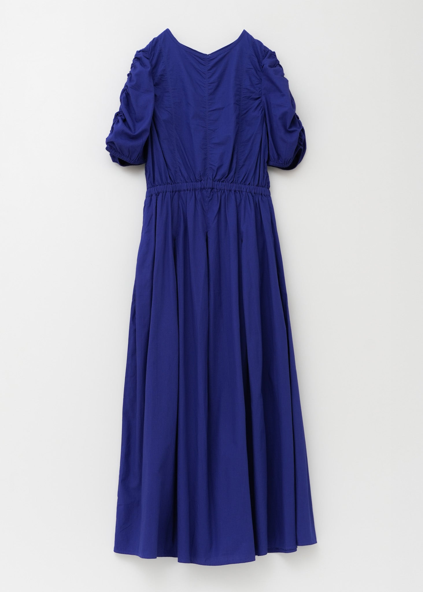 Cotton Dobby Check Shirring Dress