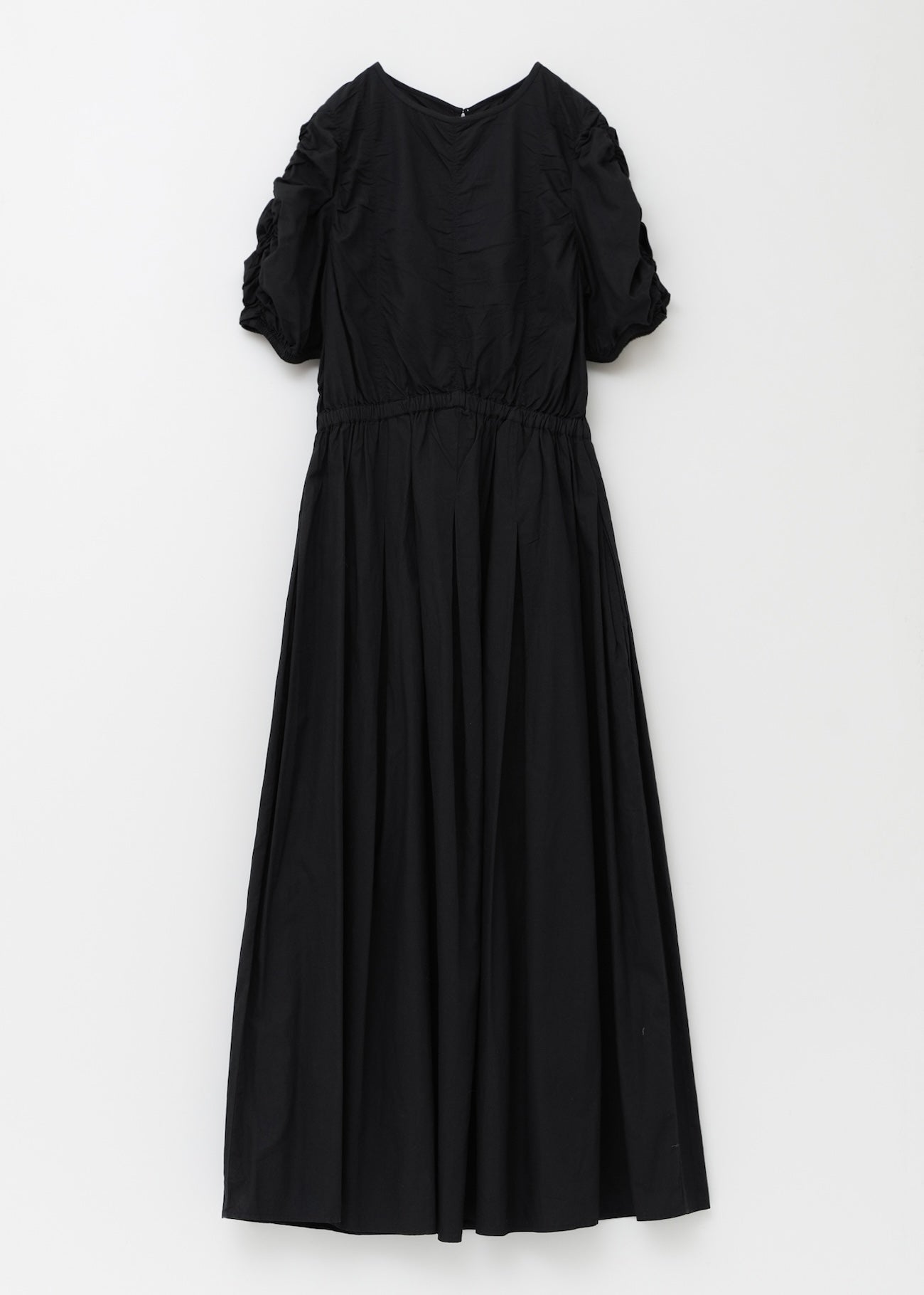 Cotton Dobby Check Shirring Dress