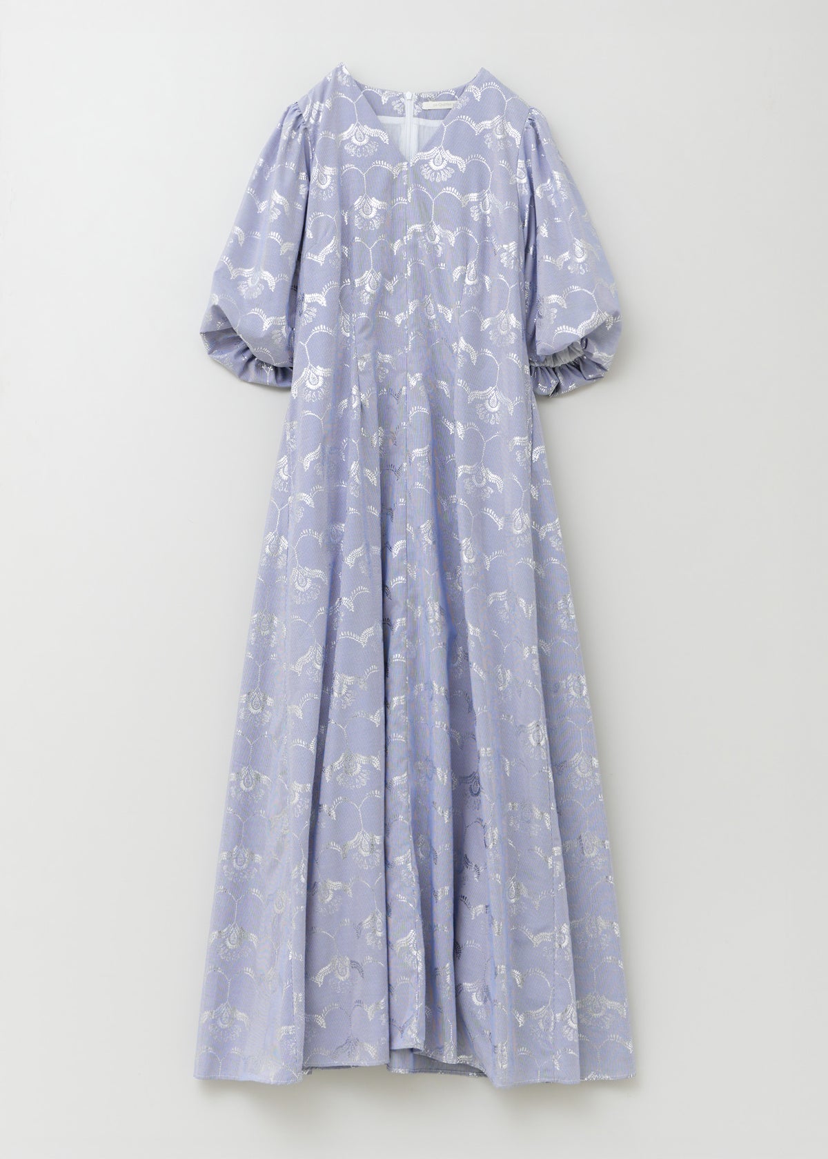 Cotton Stripe Wave Flower Foil Print Dress | Pasand by ne Quittez 