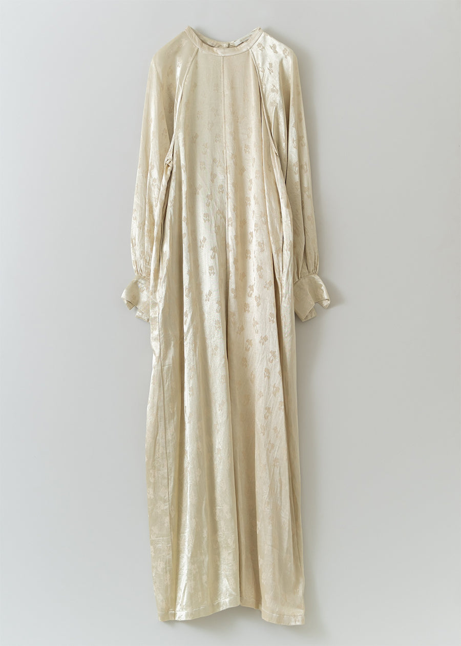 Cotton Rayon Jacquard Volume Sleeve Dress | Pasand by ne Quittez  