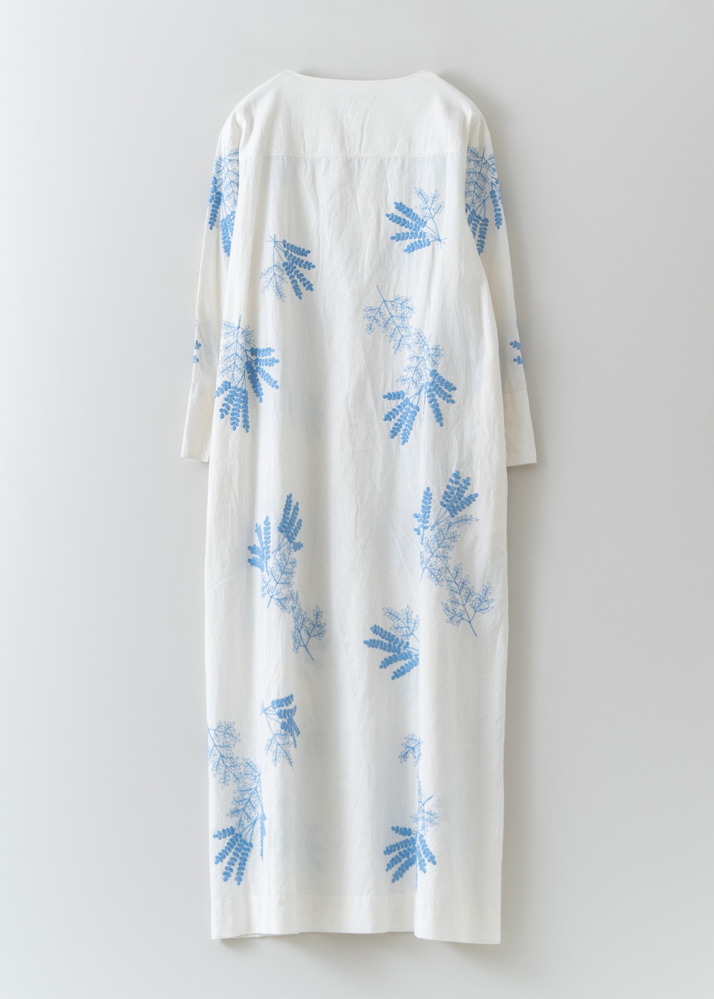 Cotton Linen Plants Embroidery Dress