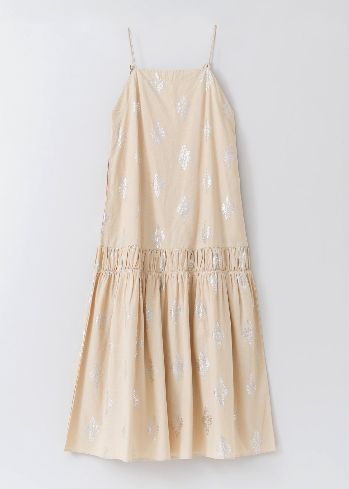 Cotton Linen Foil Print Cami Dress | Pasand by ne Quittez pas 