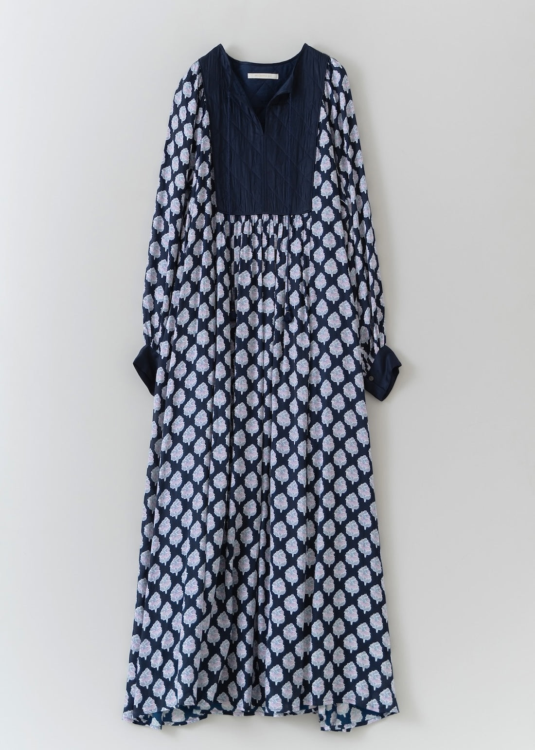 ヌキテパPolyDupionFlowerPrintTuckGatherSkirt