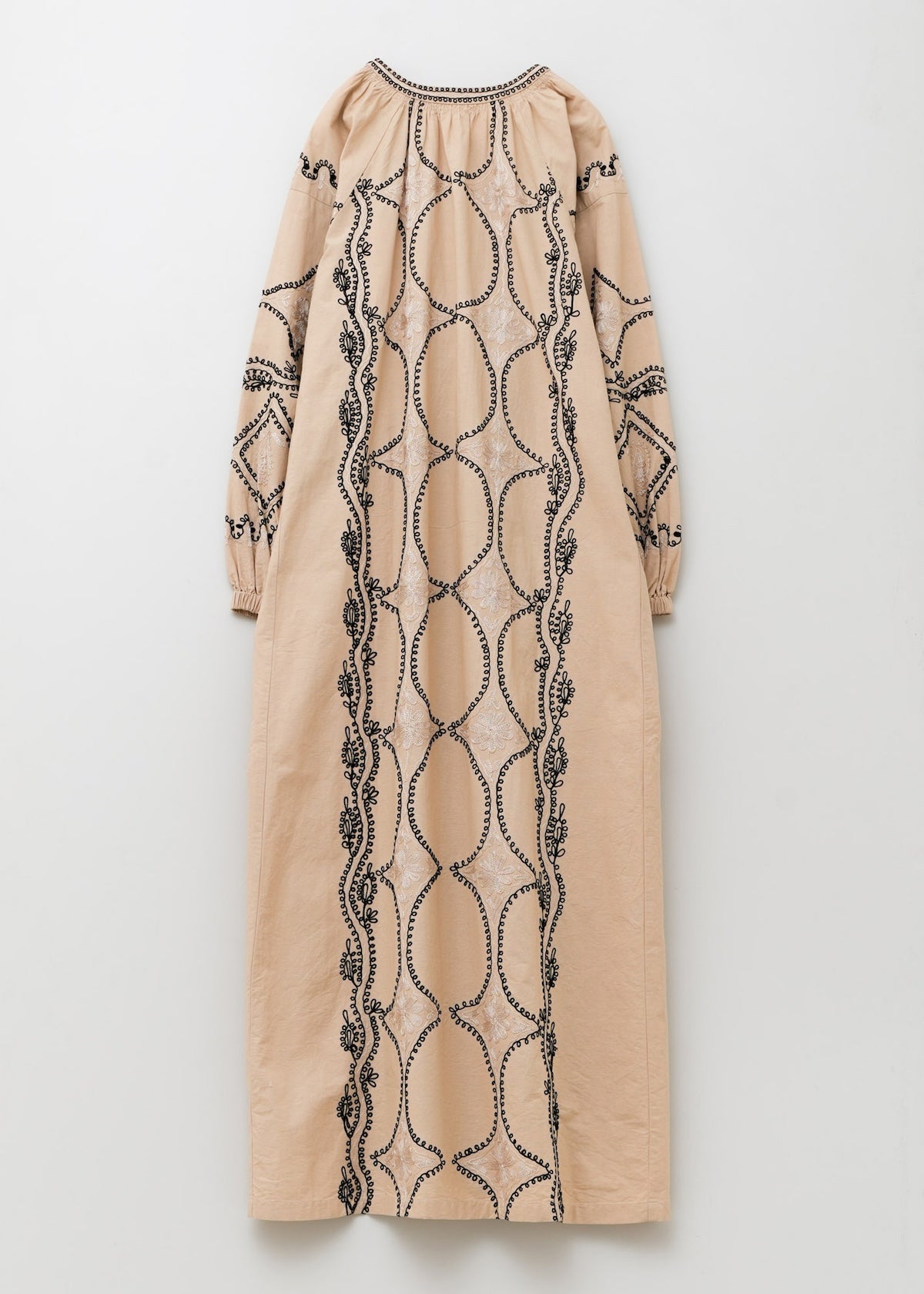 Cotton Linen Diamond Aari Embroidery Dress