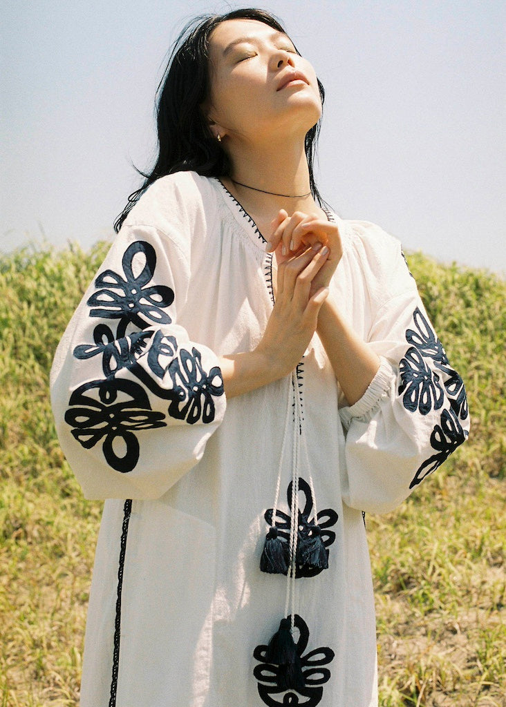 Kazakhstan Patchwork Emb Dress