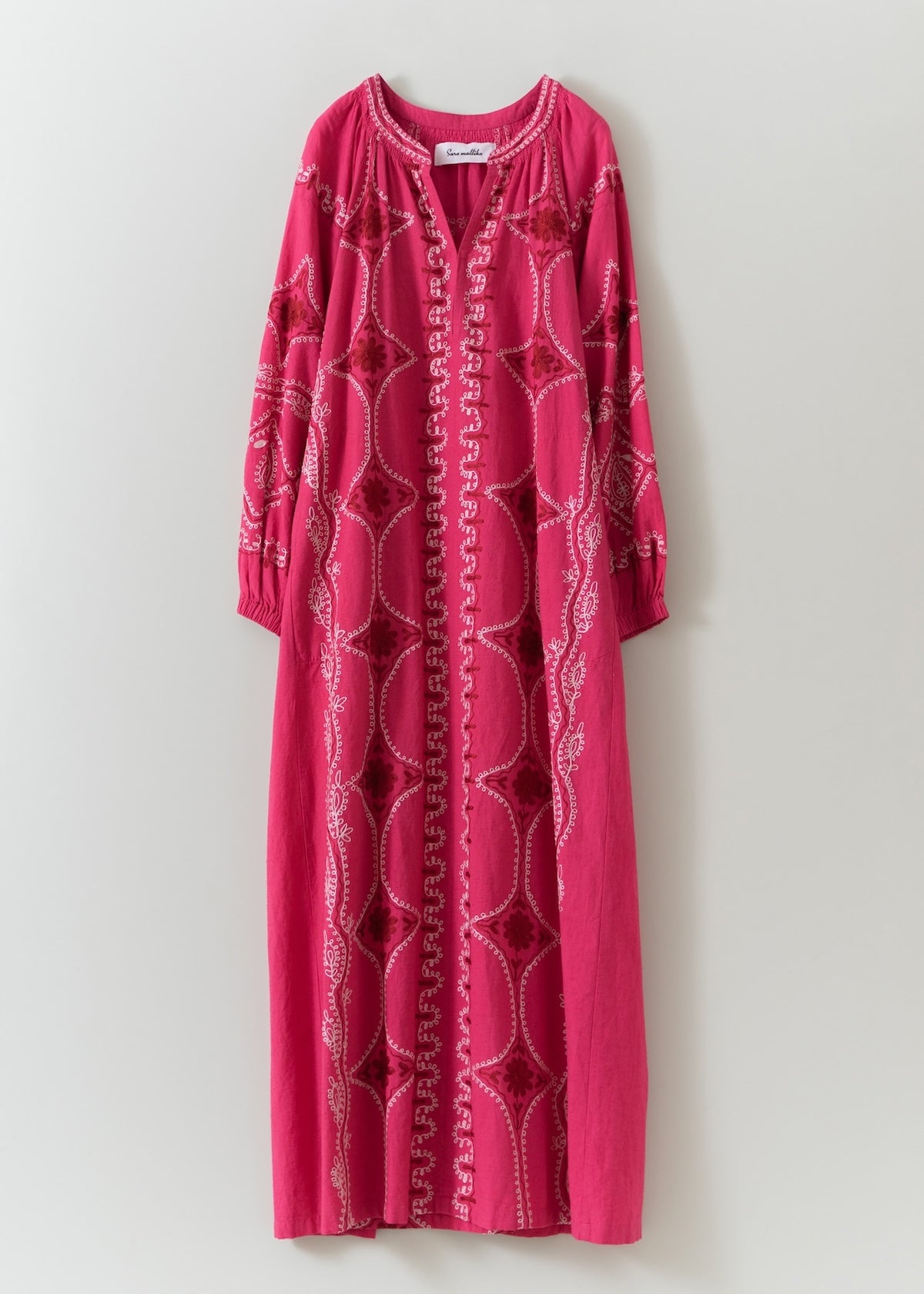 Cotton Linen Diamond Aari Embroidery Dress | Pasand by ne Quittez 