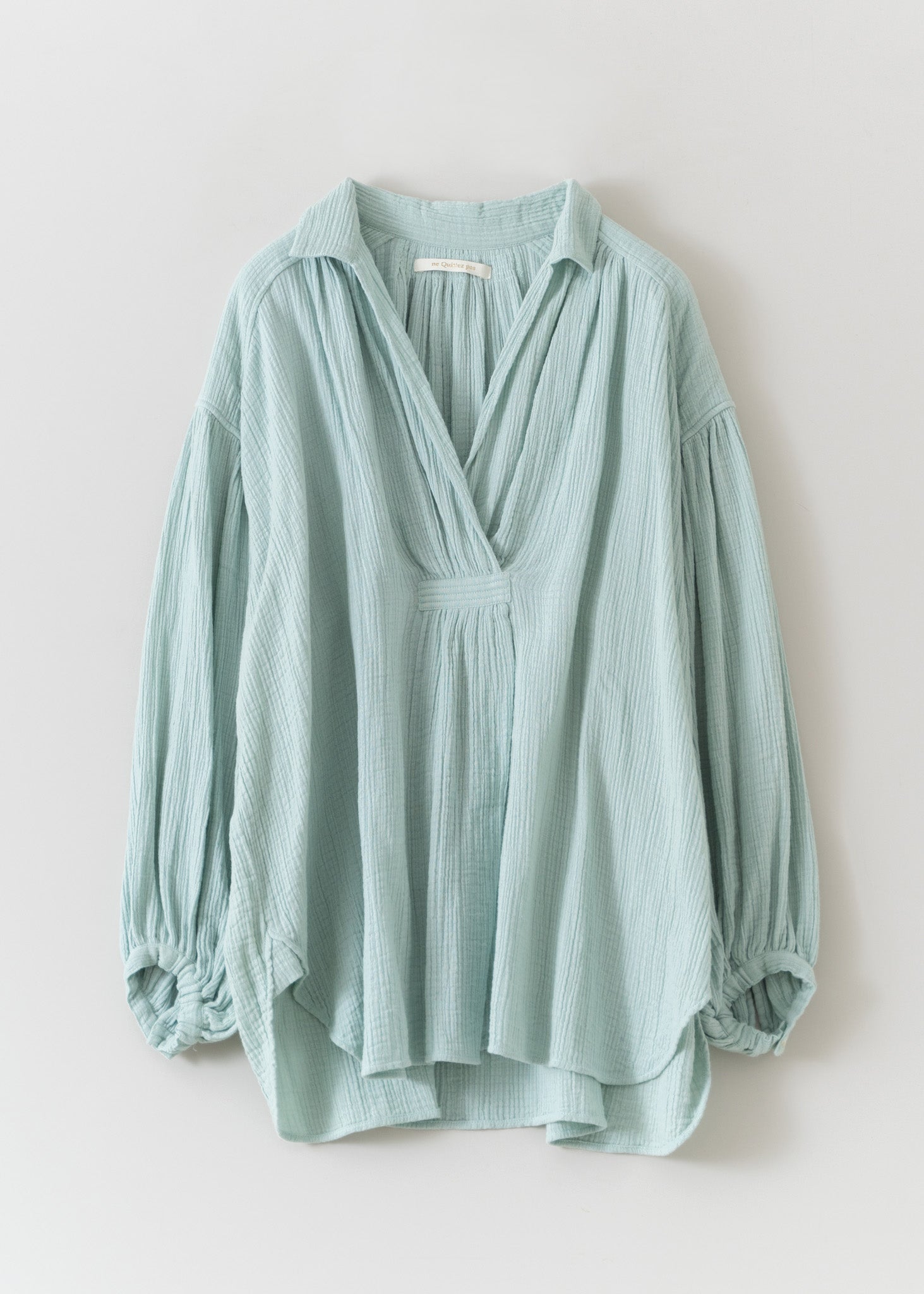 Double Gauze Gather Shirts | Pasand by ne Quittez pas | パサン 