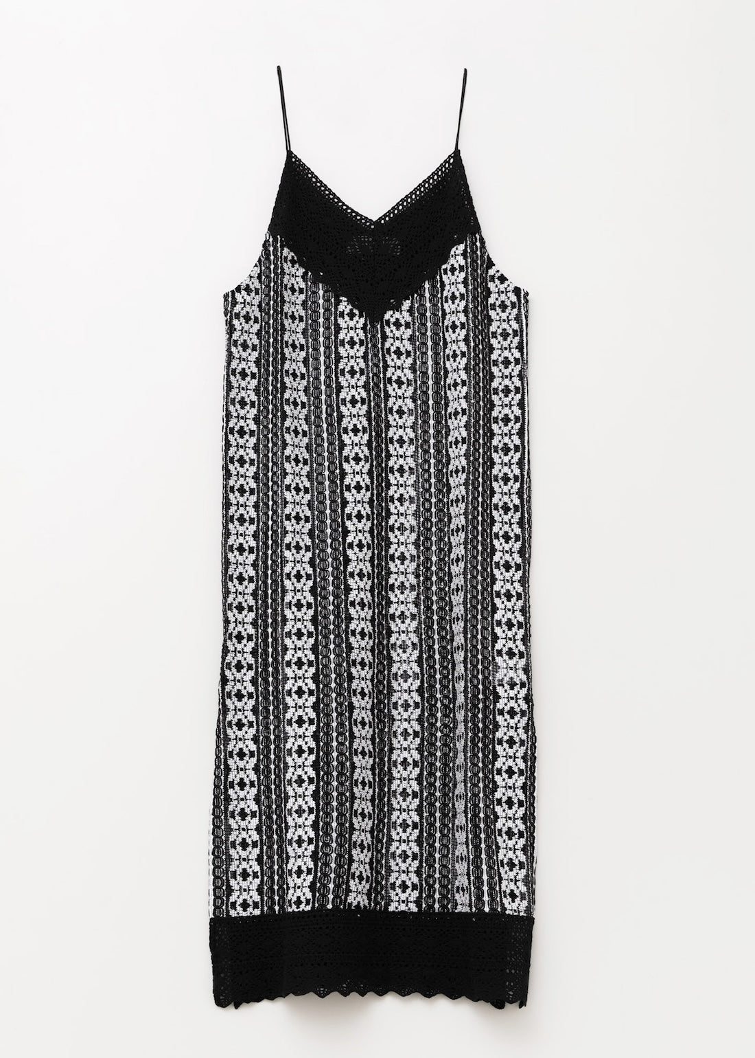 Cotton Border Lace Cami Dress