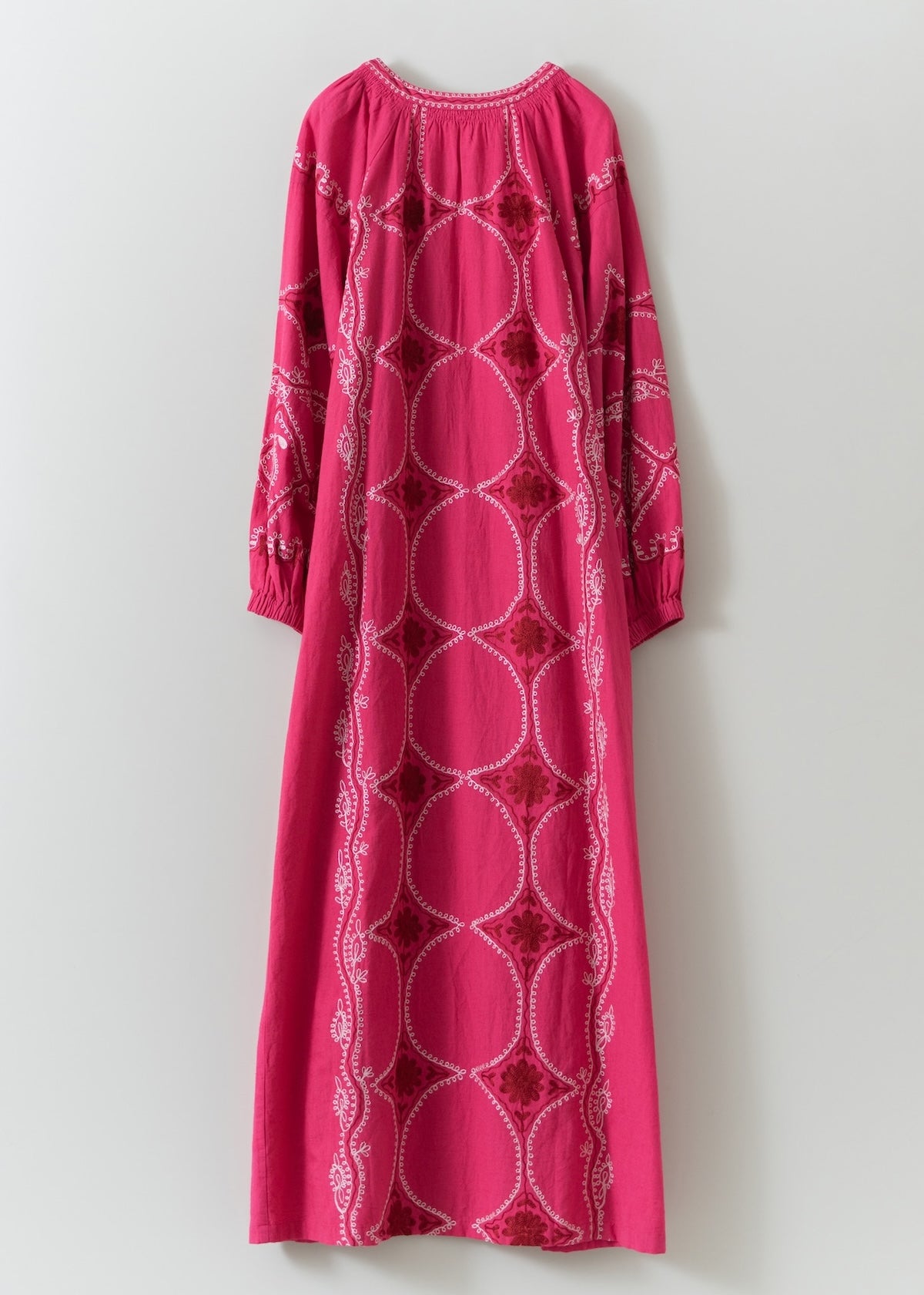 Cotton Linen Diamond Aari Embroidery Dress