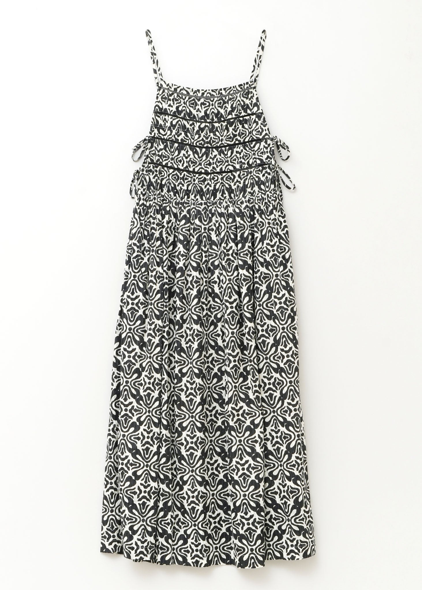 Cotton Lurex Ripple Print Cami Dress