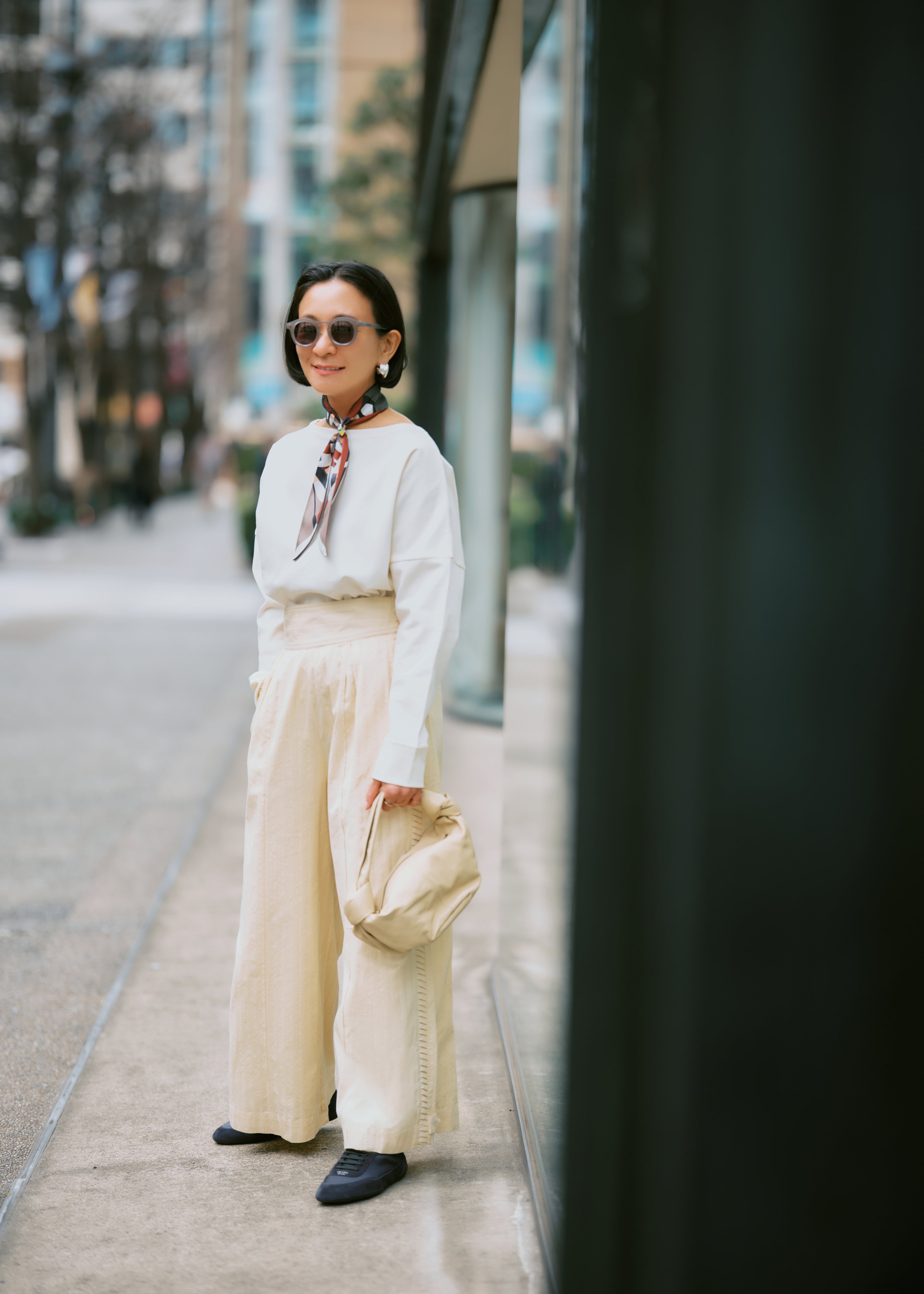 【3/19 10時発売】Poplin Side Wave Tuck Pants