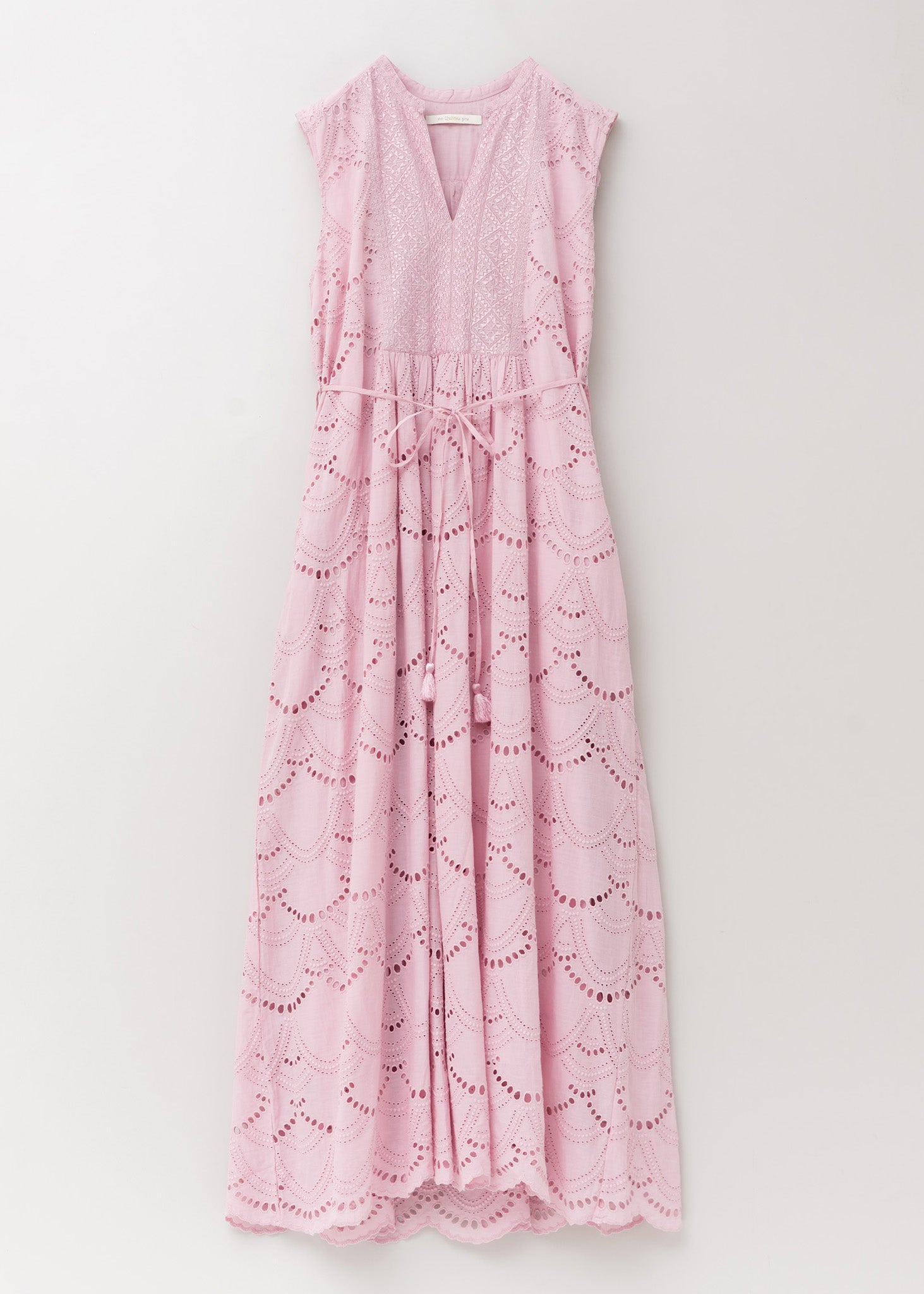 Cotton Voile Dot Hemla No Sleeve Dress