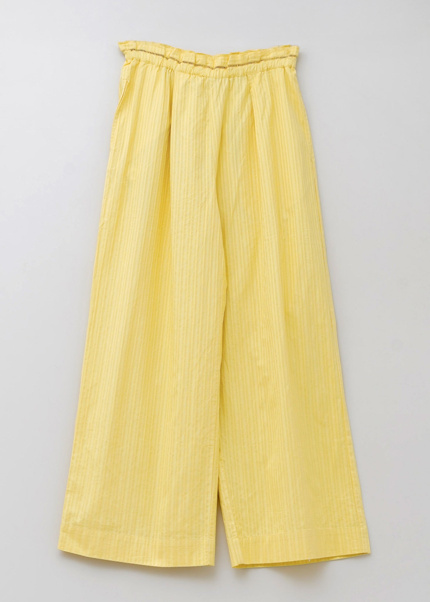 Cotton Stripe Jaquard Ladder Lace Pants