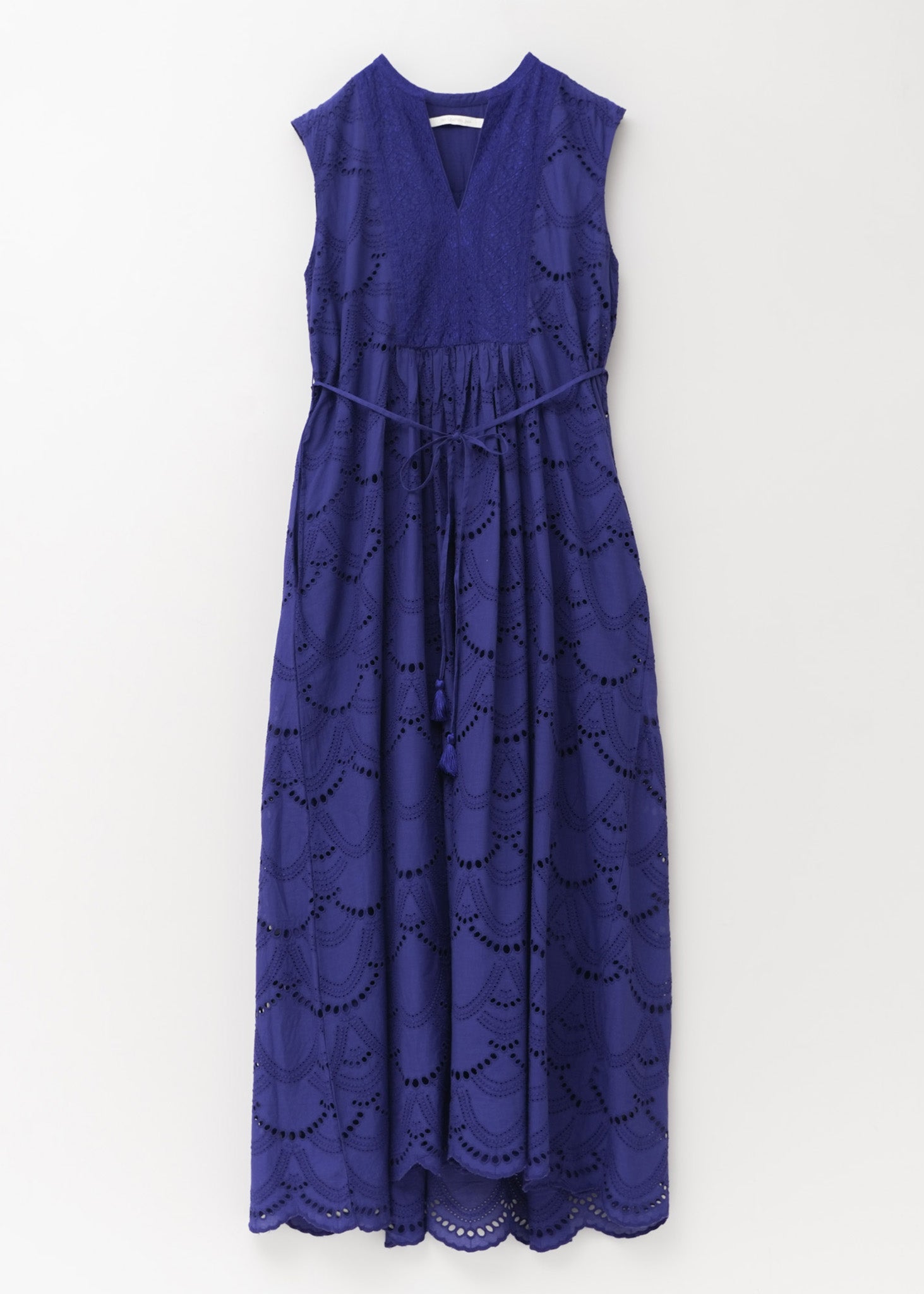 Cotton Voile Dot Hemla No Sleeve Dress