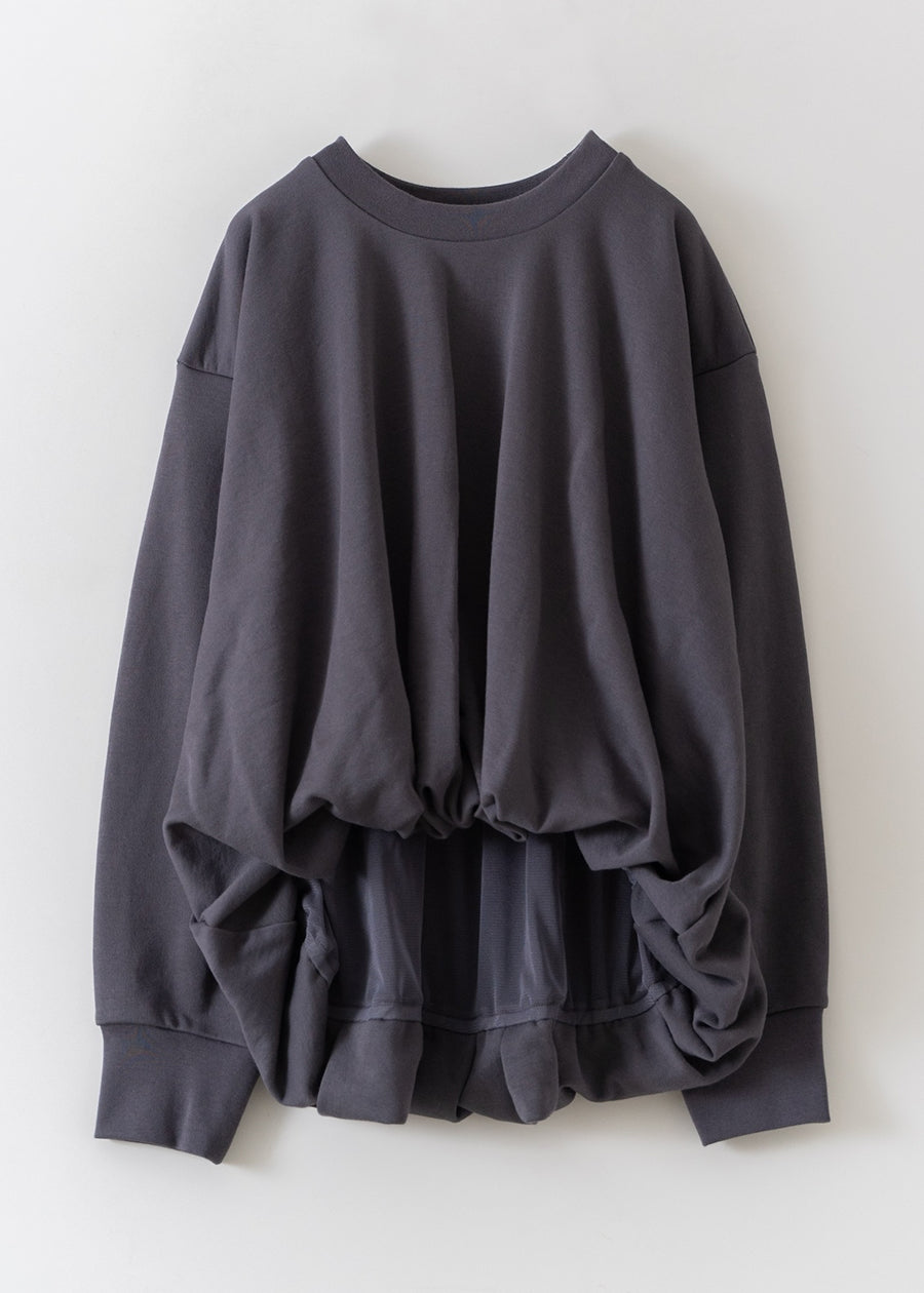 High Gauze Tuck Sweatshirt