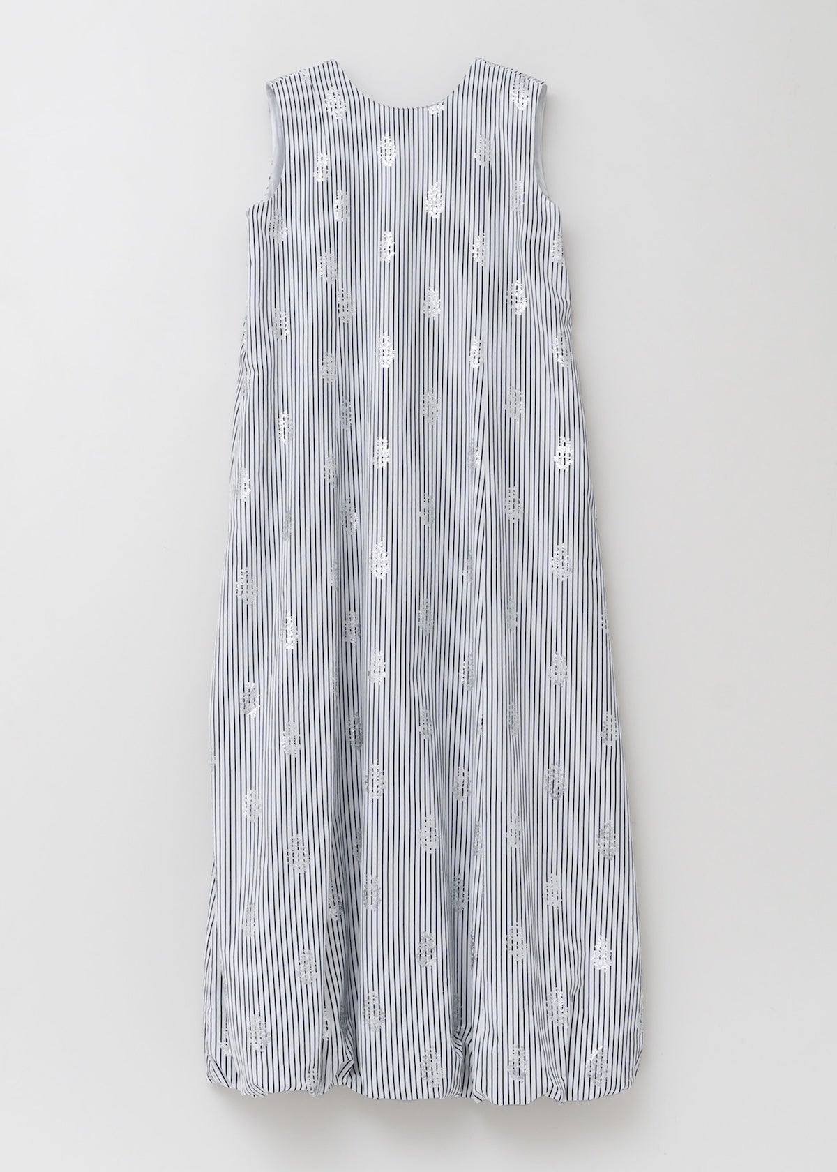 Poplin Foil Print Sleeveless Balloon Dress