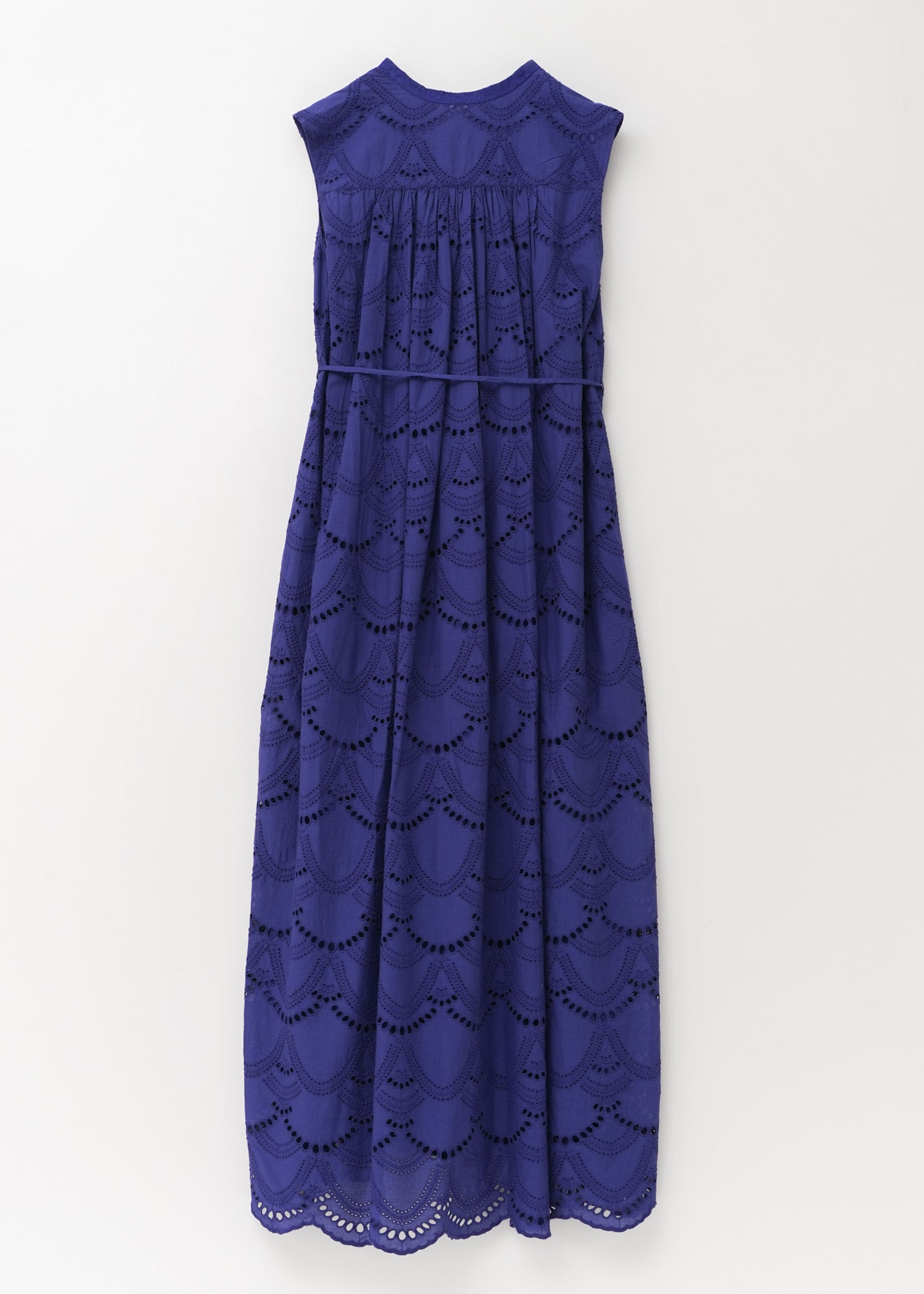 Cotton Voile Dot Hemla No Sleeve Dress