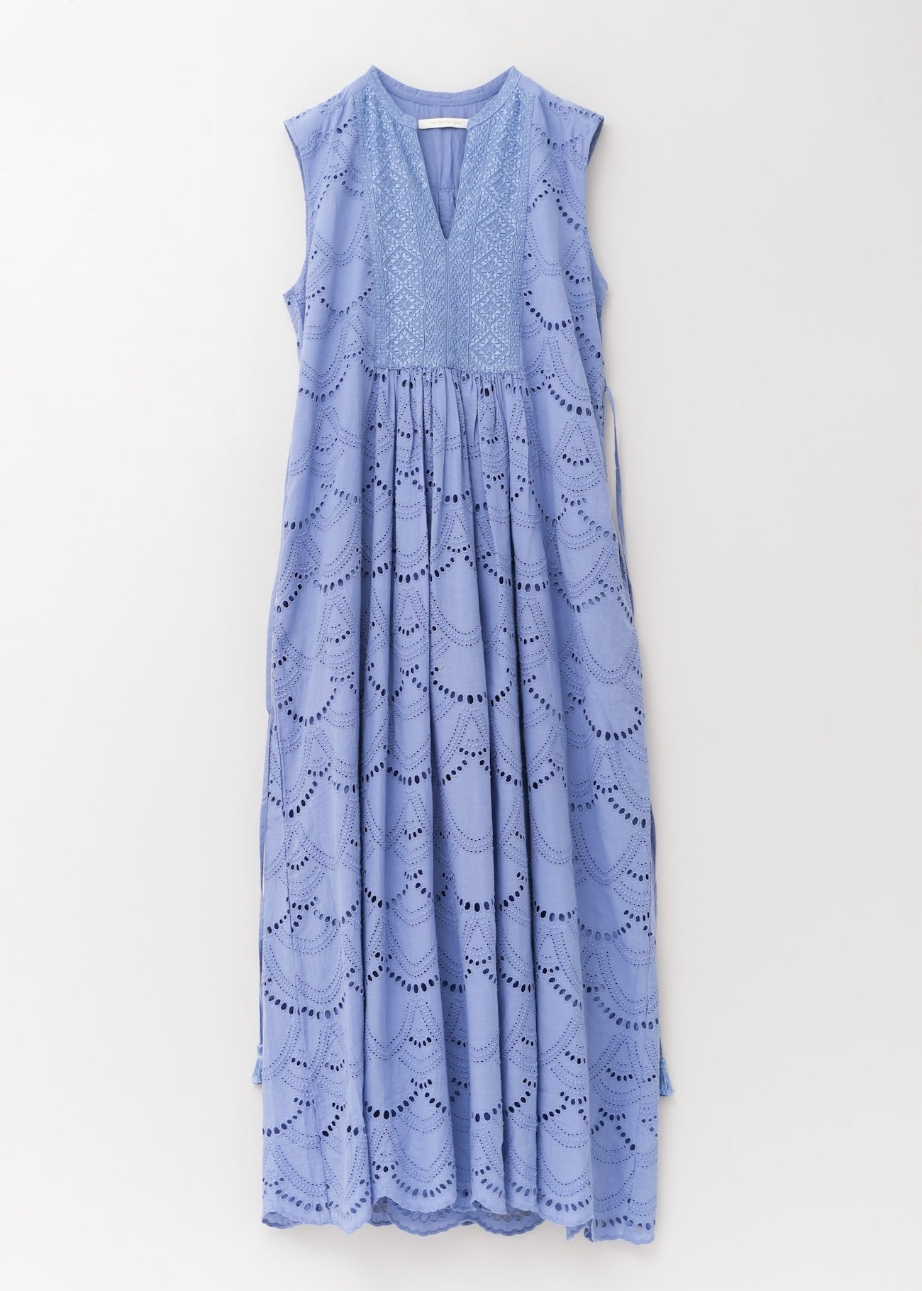 Cotton Voile Dot Hemla No Sleeve Dress