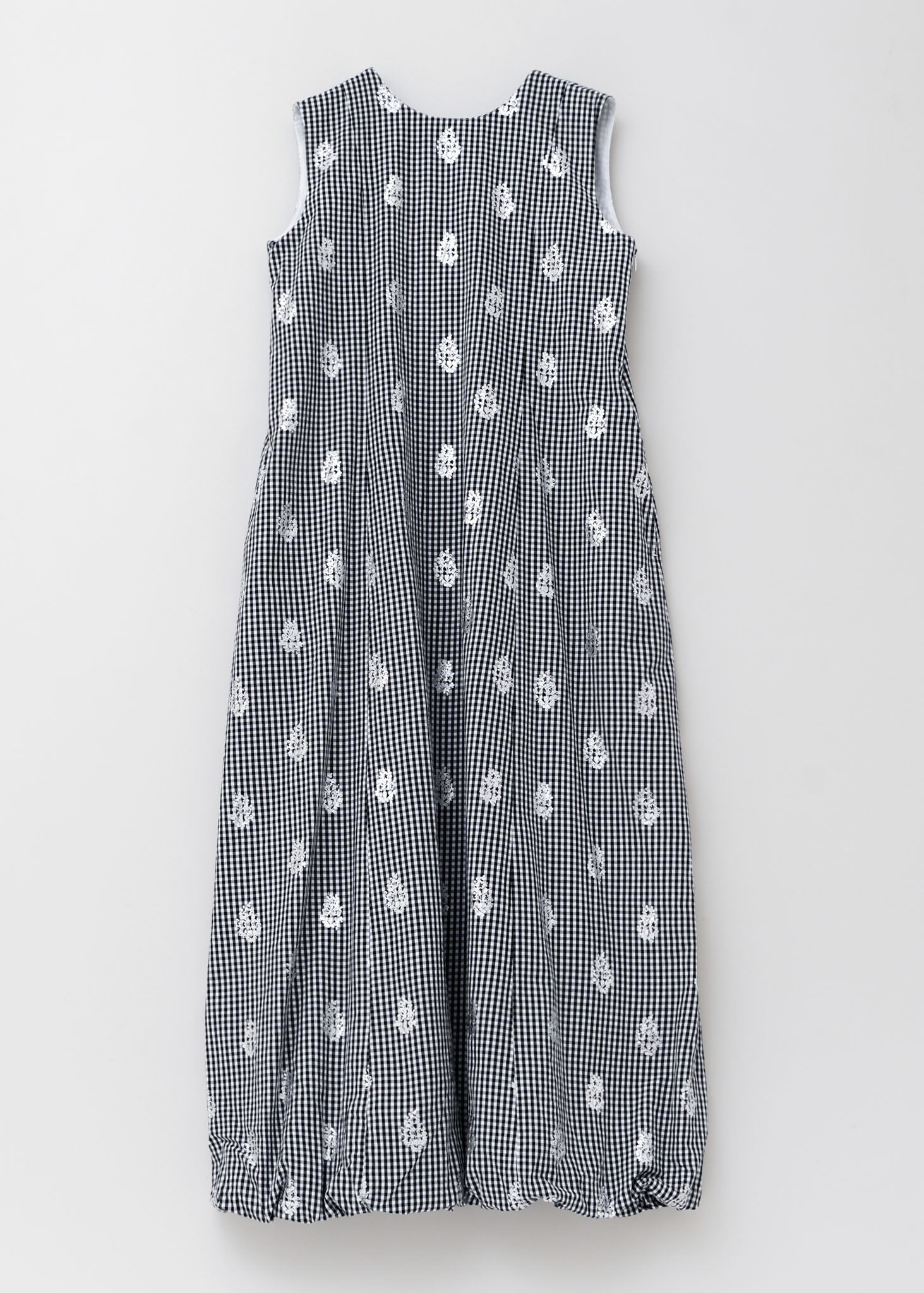 Poplin Foil Print Sleeveless Balloon Dress