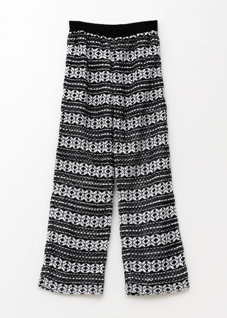 Cotton Border Lace Pants