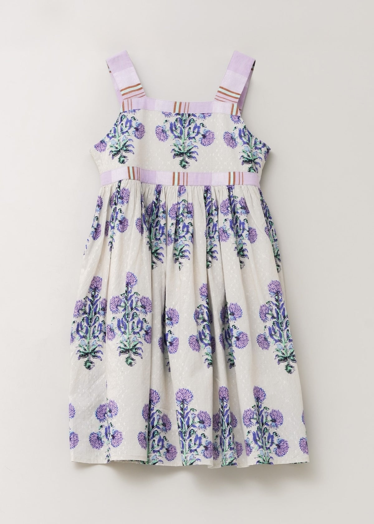 Cotton Jacquard Marigold Print Kids Dress | Pasand by ne Quittez 