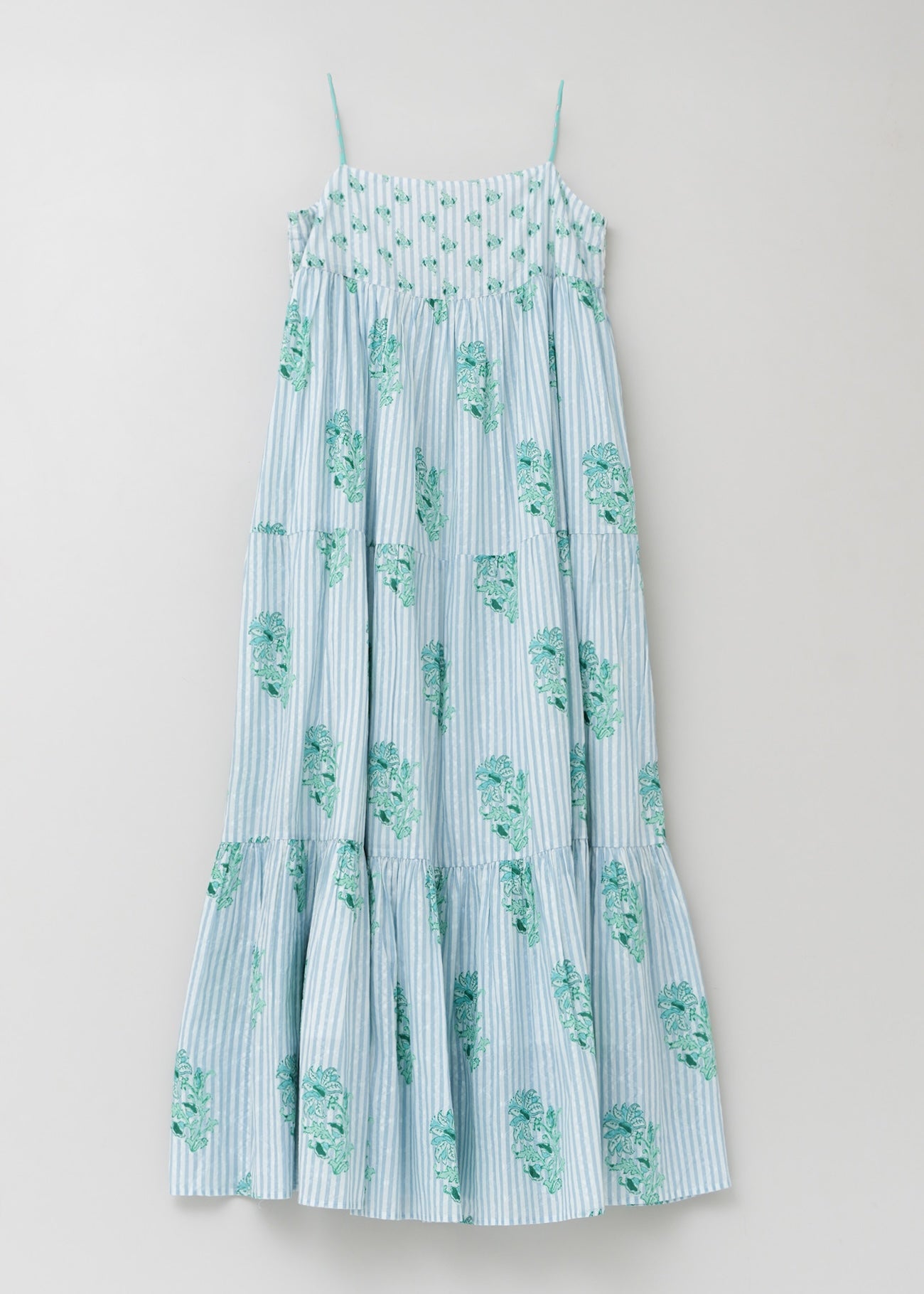 Cotton Jacquard Lily Print Cami Dress