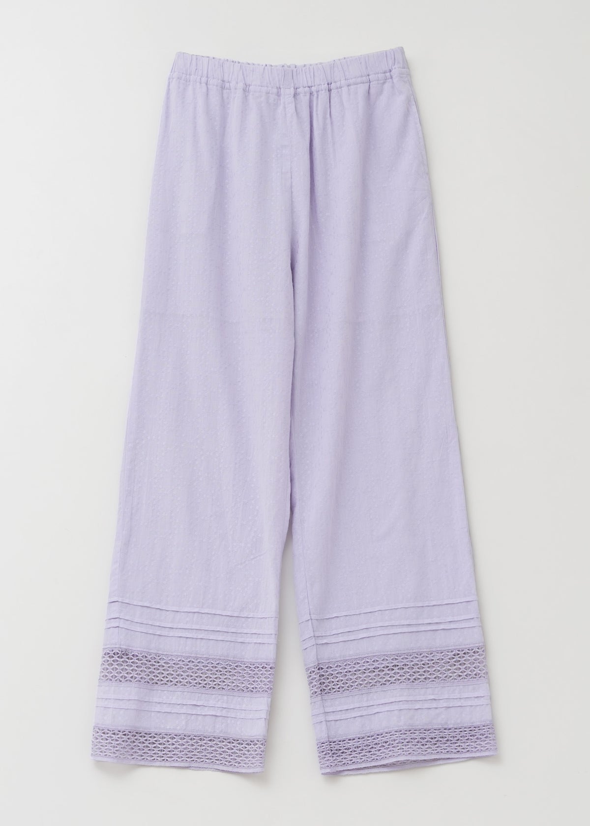 Cotton Jacquard Lace Pants | Pasand by ne Quittez pas | パサン 