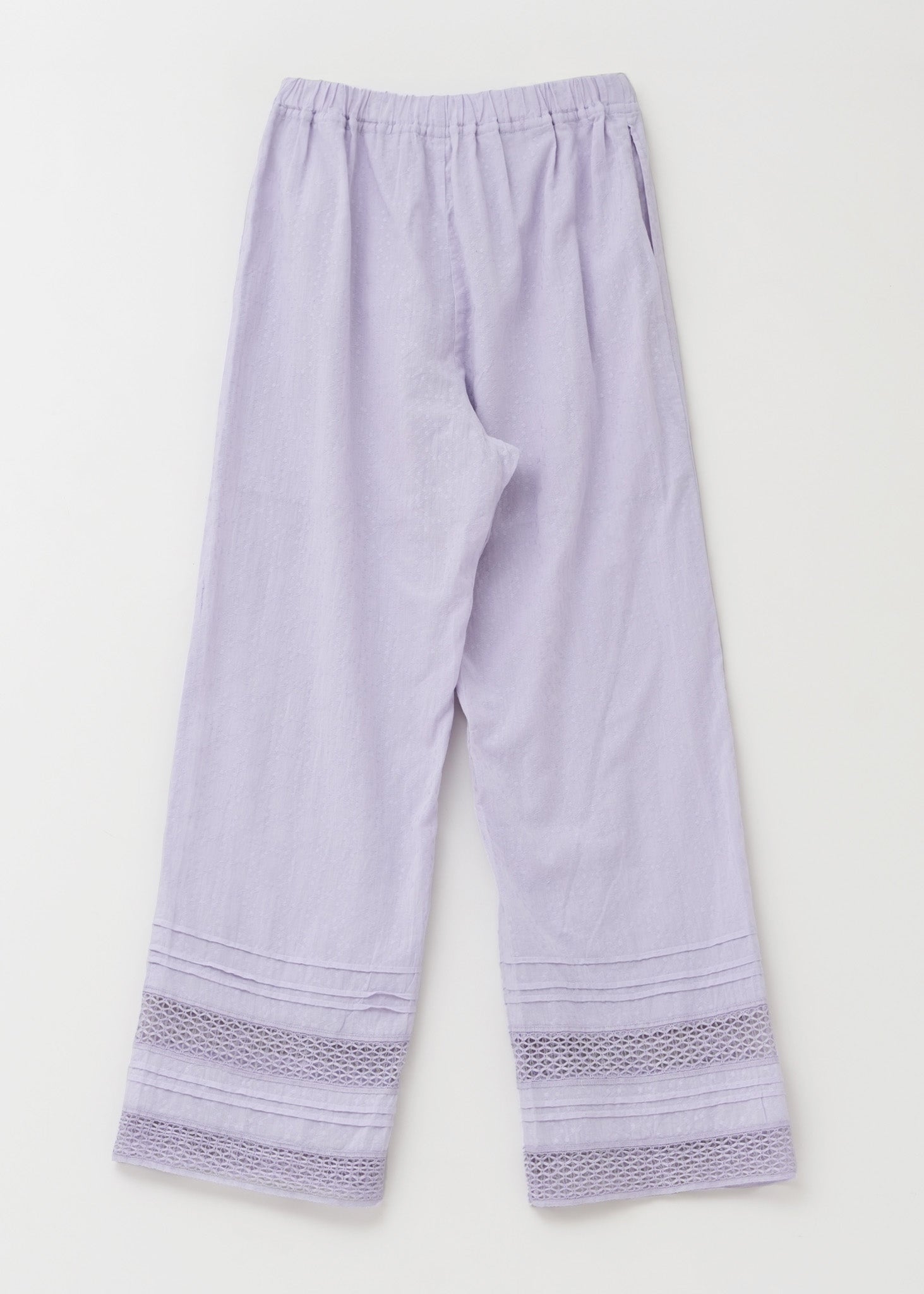 Cotton Jacquard Lace Pants