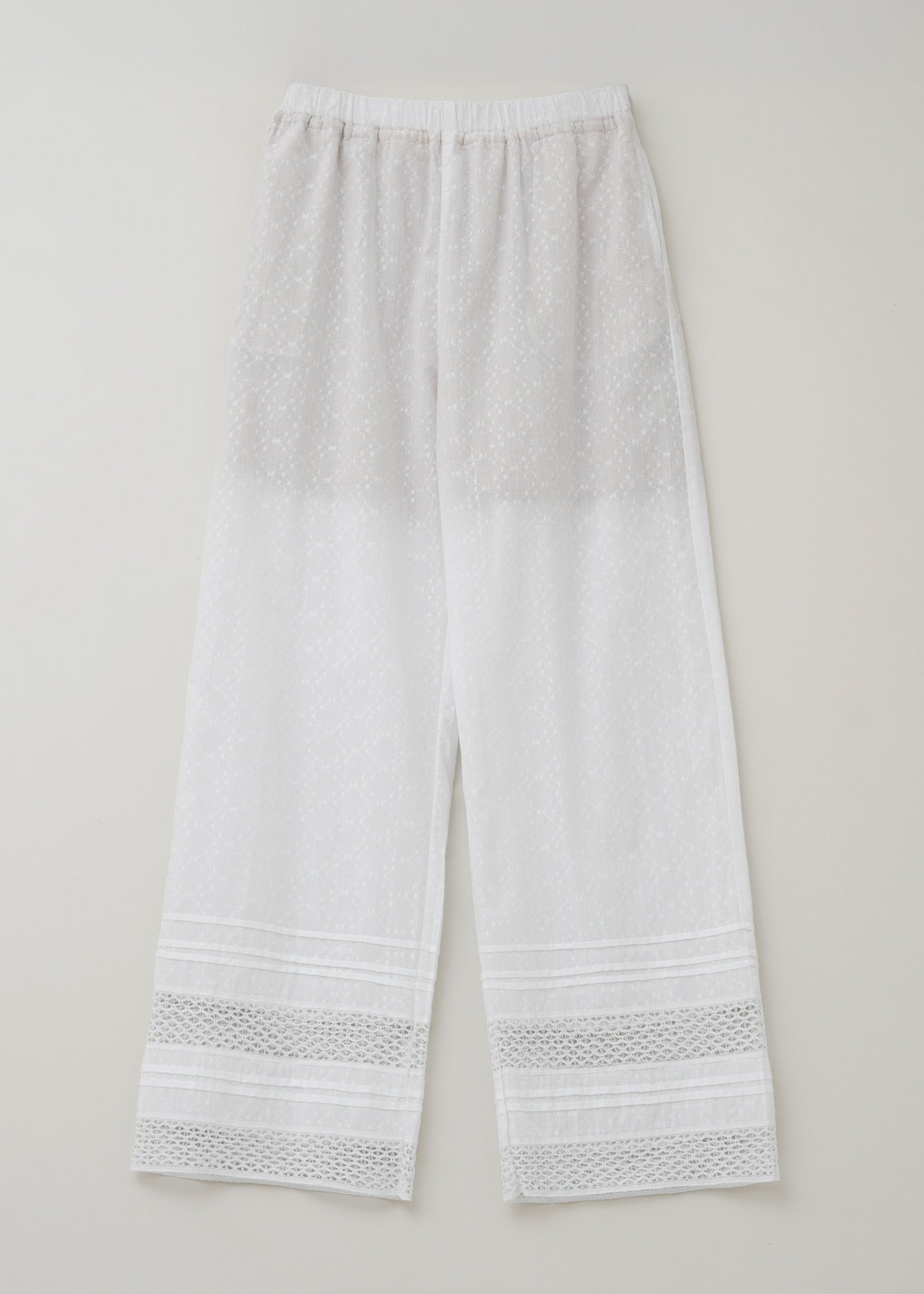 Cotton Jacquard Lace Pants