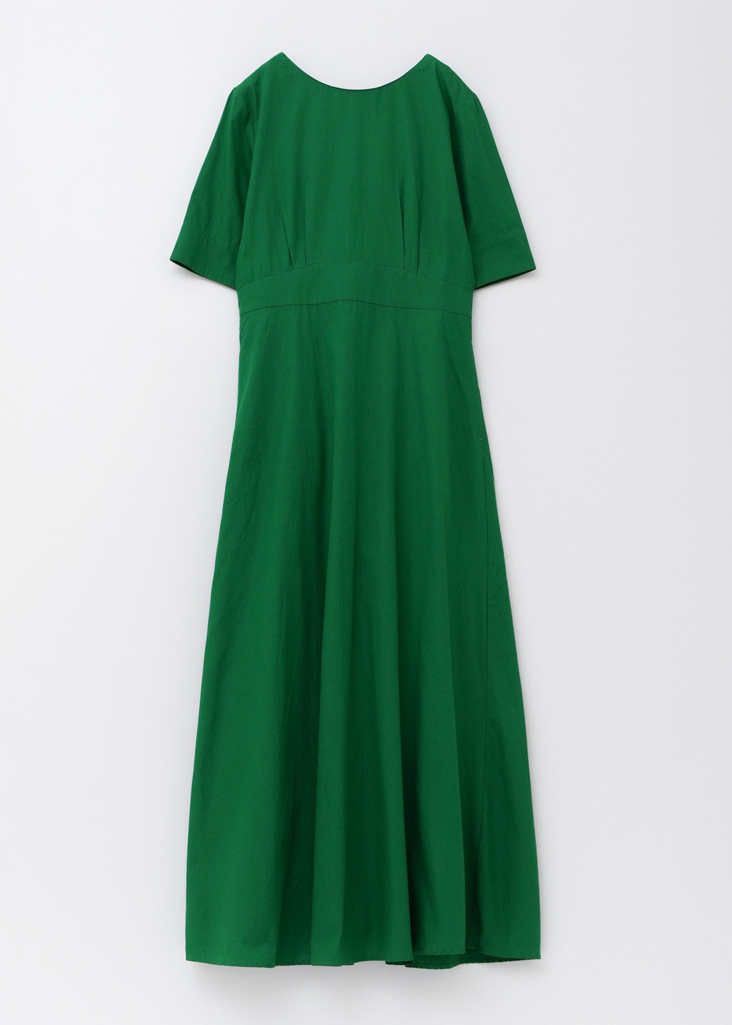 Cotton Dobby Check Flare Dress