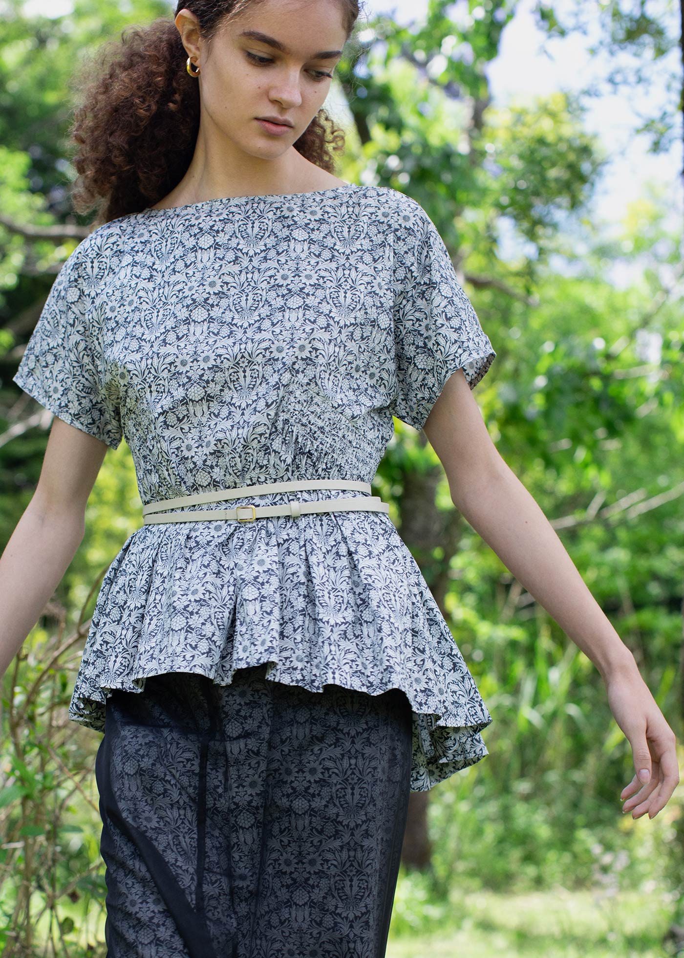 Liberty Print Shirring Blouse